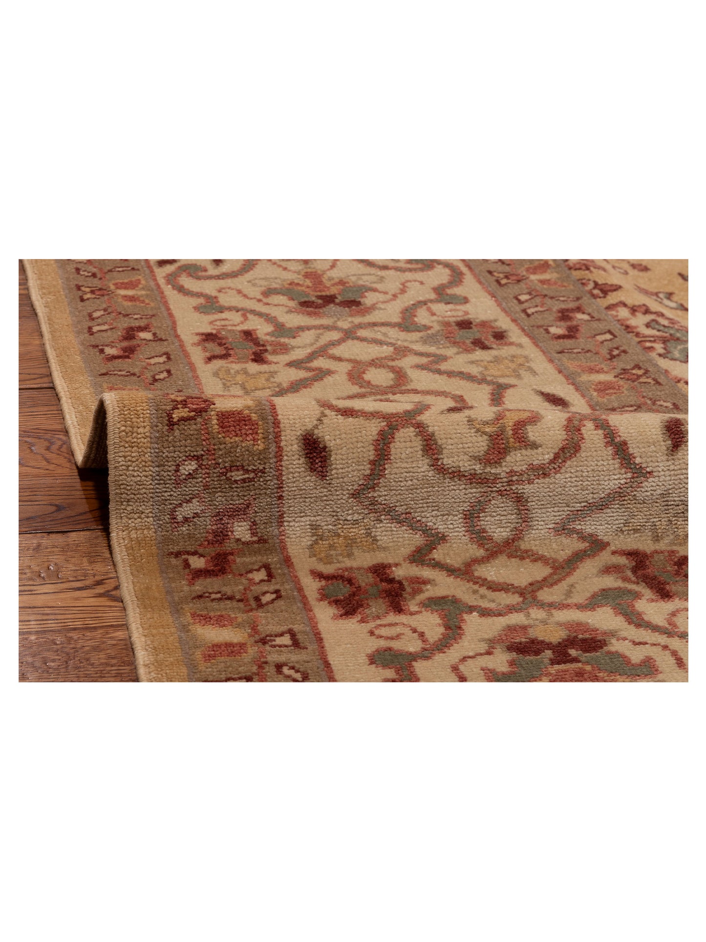 Antique Loom 108013 Camel Ivory 10.4x14.1 Hand Knotted Rug