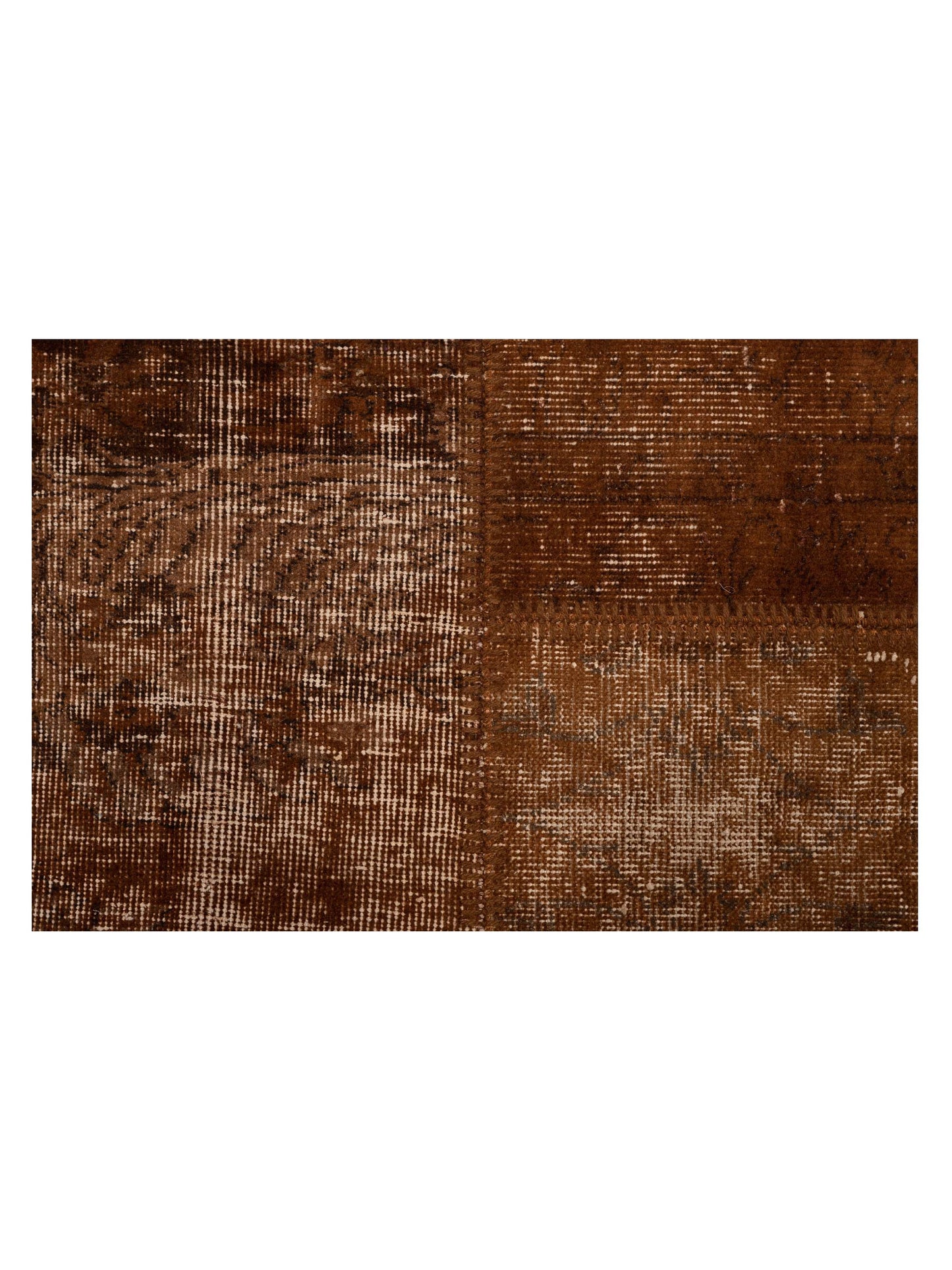 Turkish Vestige Patchwork 130985 Brown 9.10x13.1 Hand Knotted Rug