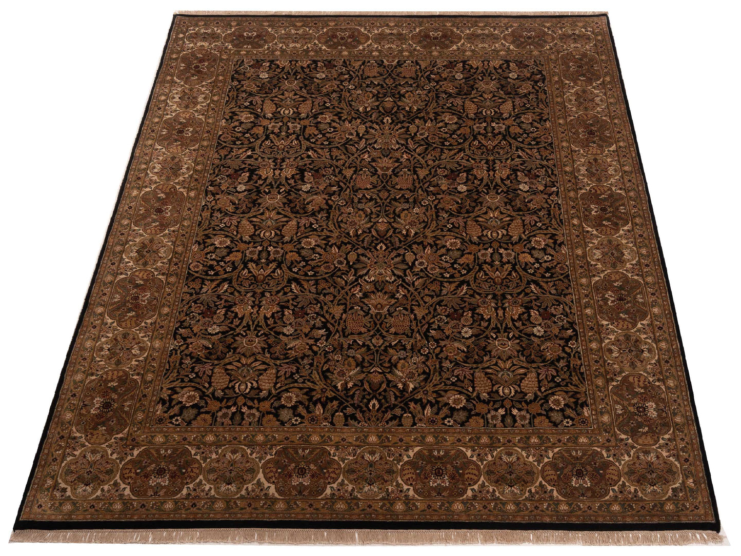 Jahan 90995 Black Ivory 9.2x11.8 Hand Knotted Rug