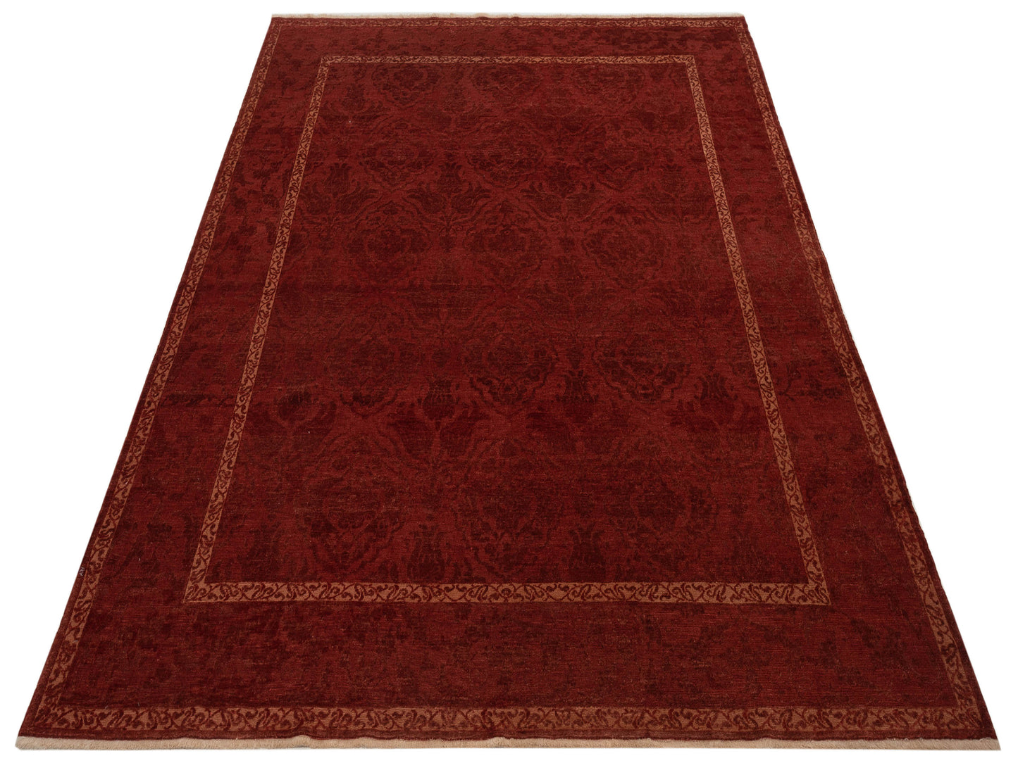Defne Tulip Red Red 8.3x9.11 Hand Knotted Rug