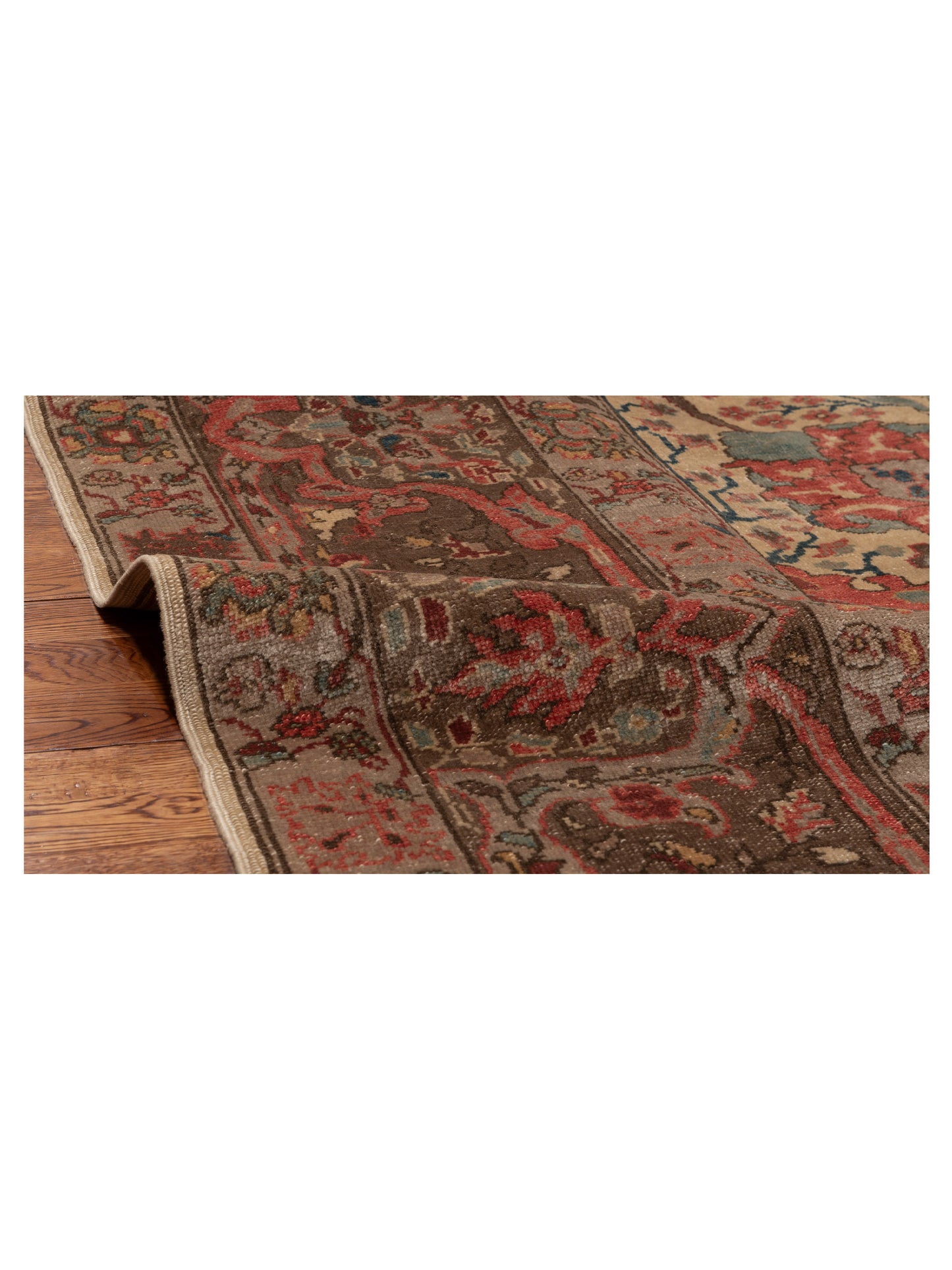 Antique Loom 107966 Beige Brown 9.3x11.9 Hand Knotted Rug