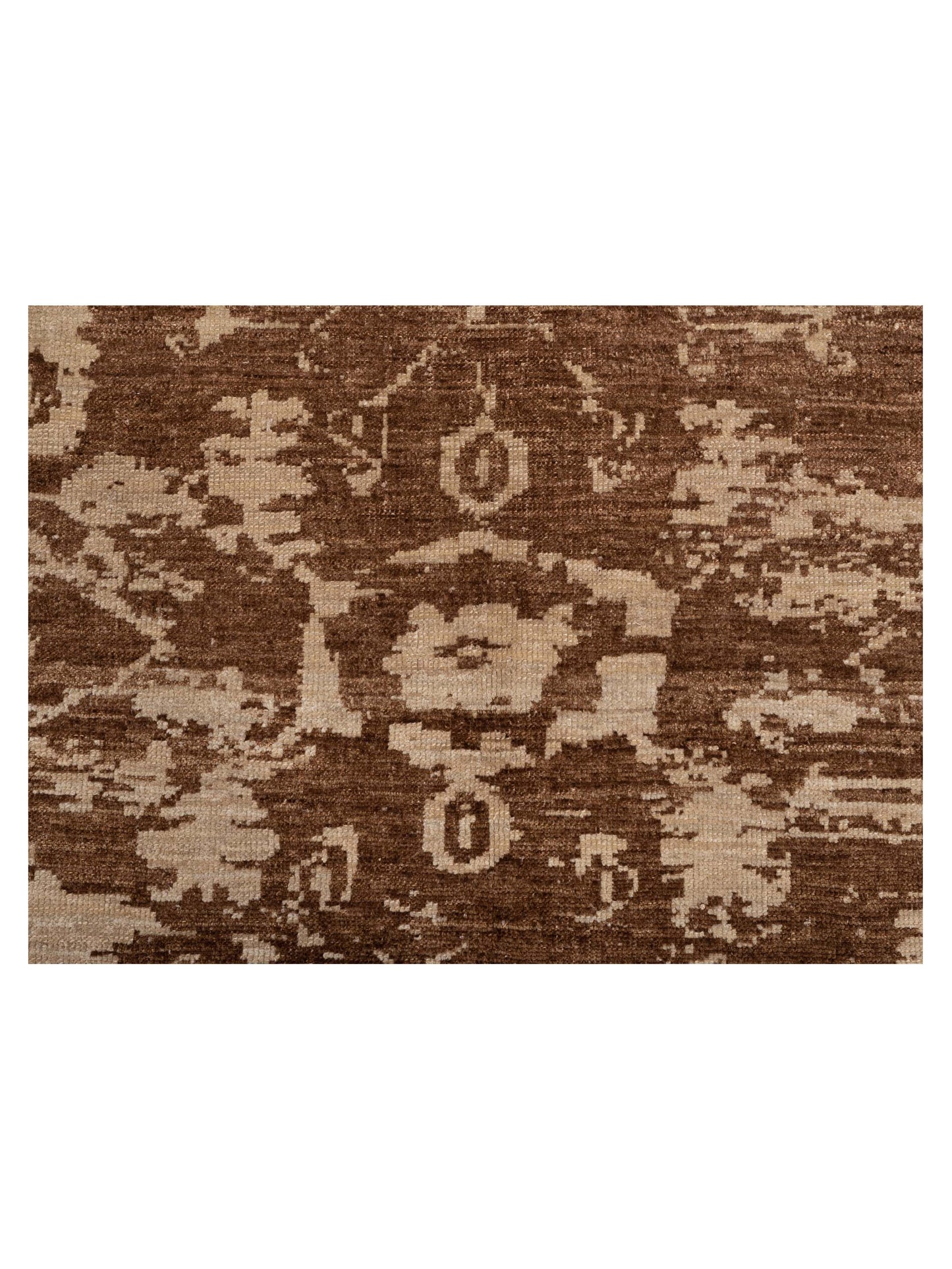Angora Oushak 126693 Brown Silver 6.7x8.6 Hand Knotted Rug