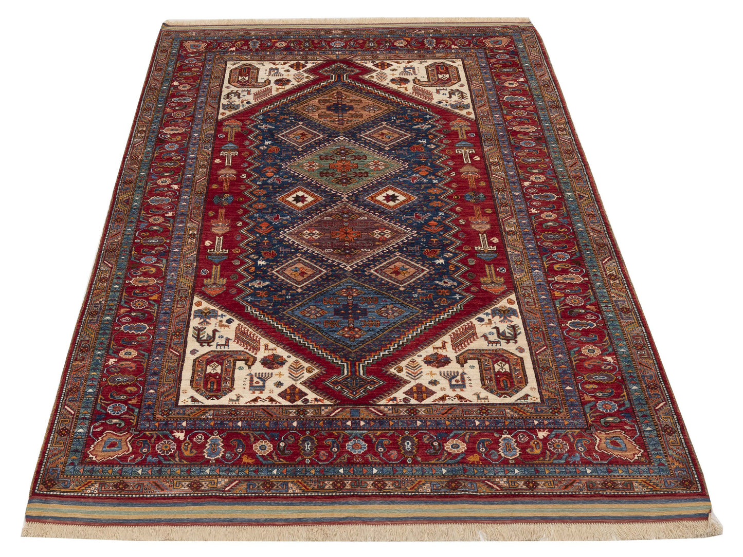 Artisan Kazak 152374 Multi Multi 6.9x10.5 Hand Knotted Rug