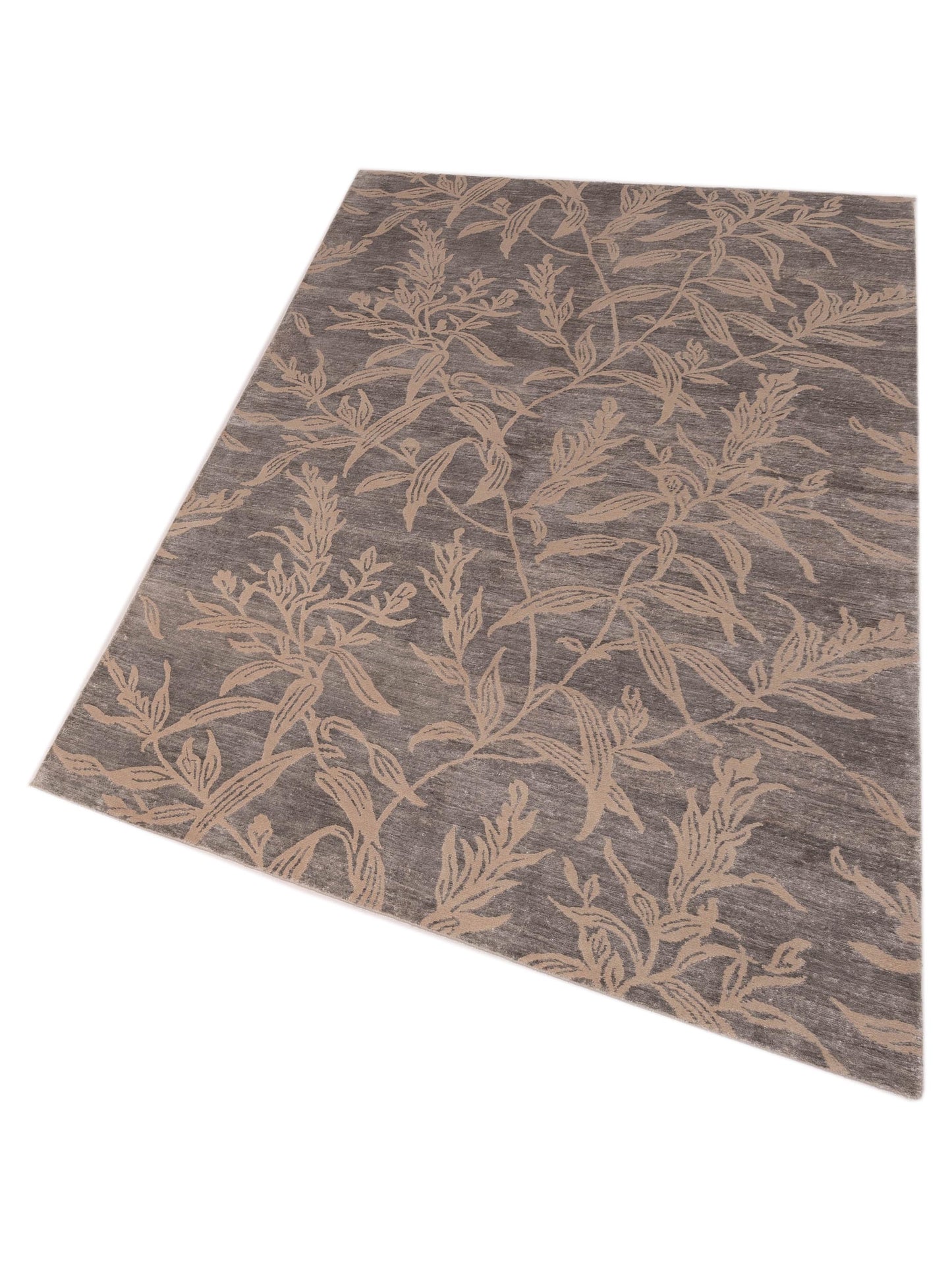 Tibetino 119735 Silver Silver 5.11x8.9 Hand Knotted Rug