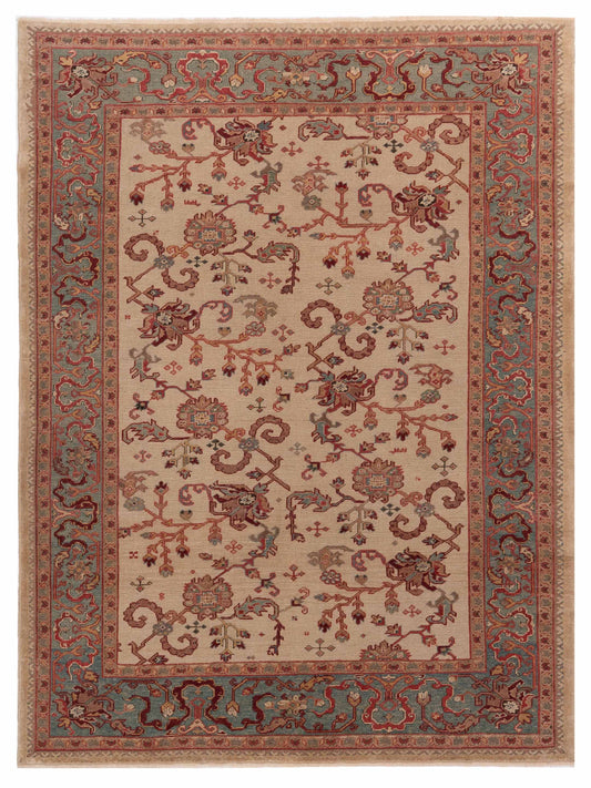 Pasha Antique Loom  Ivory Blue Traditional