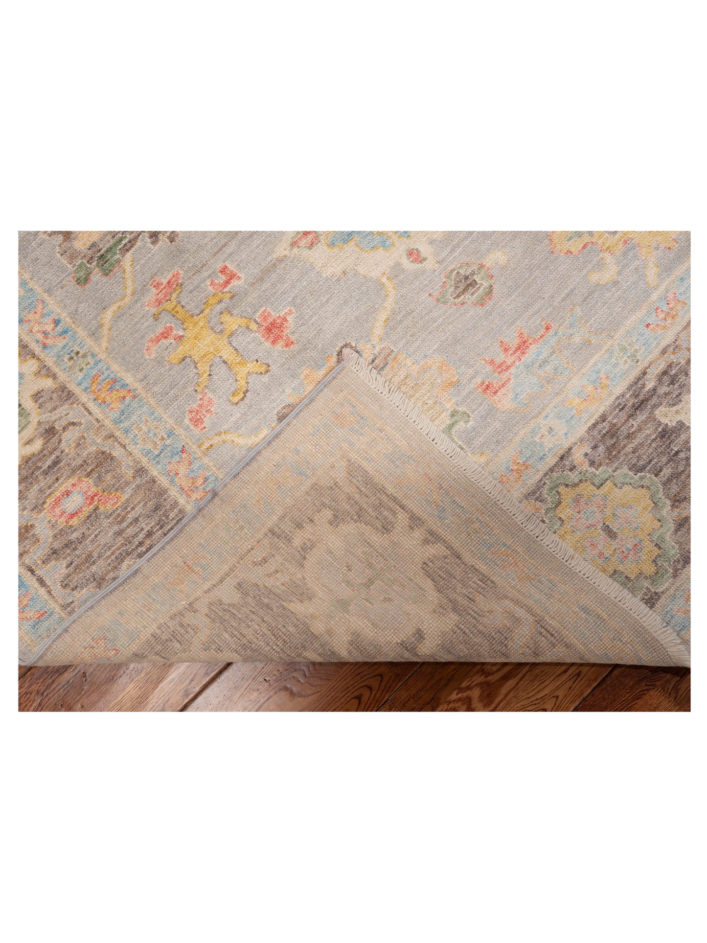 Anadol Oushak 151535 Gray Dark Gray 8x9.11 Hand Knotted Rug
