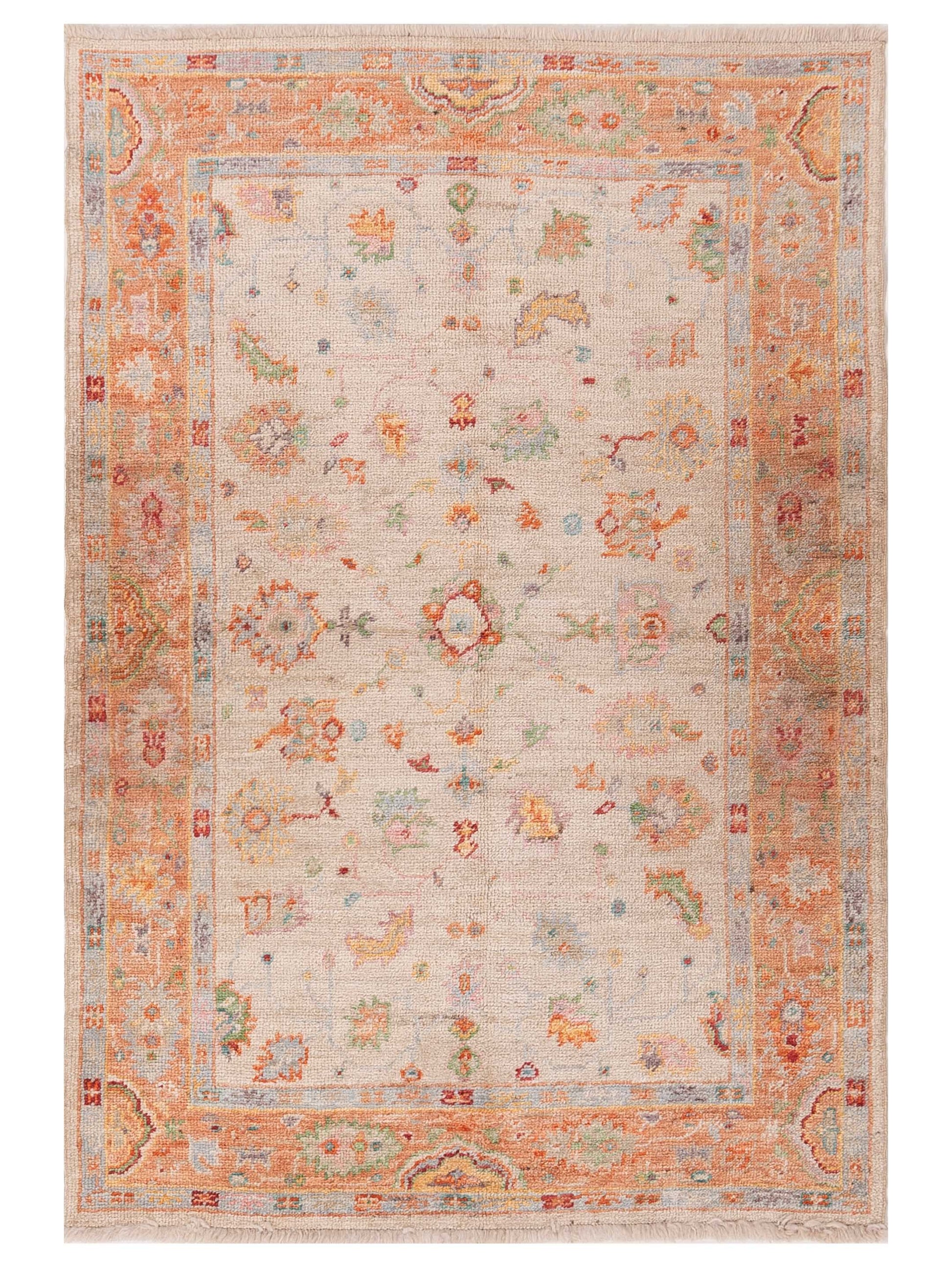 Anadol Angora Oushak  Beige Orange Traditional