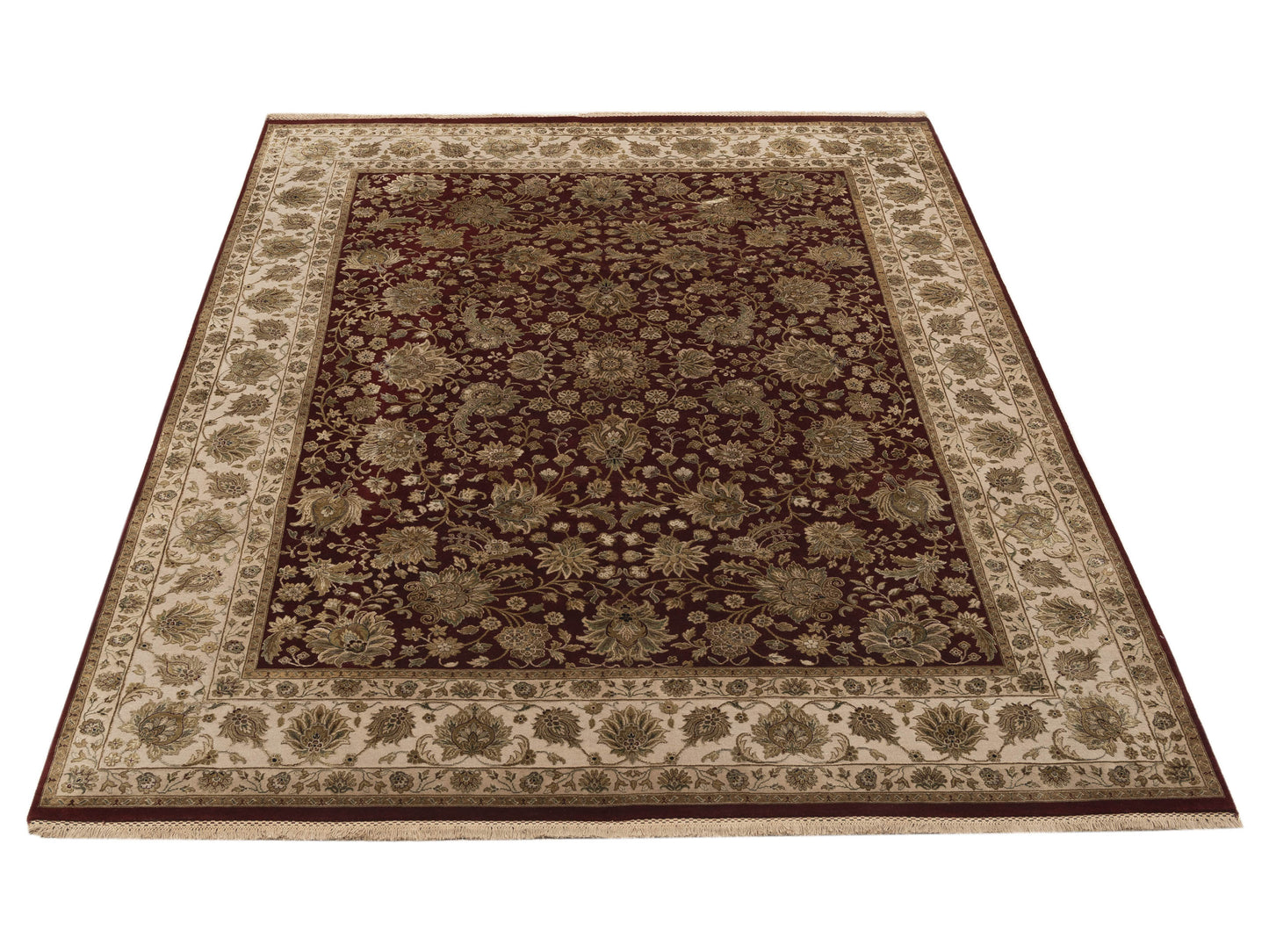 Imperial Silk 153481 Ivory Ivory 8x10 Hand Knotted Rug