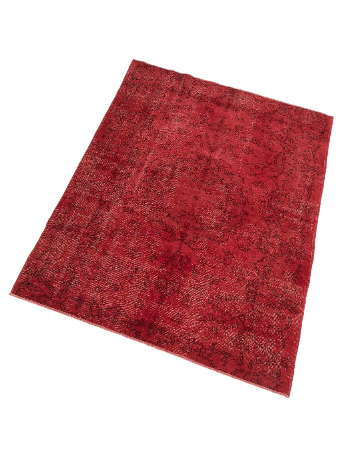 Vintage 114650 Red 5.3x8.1 Hand Knotted Rug