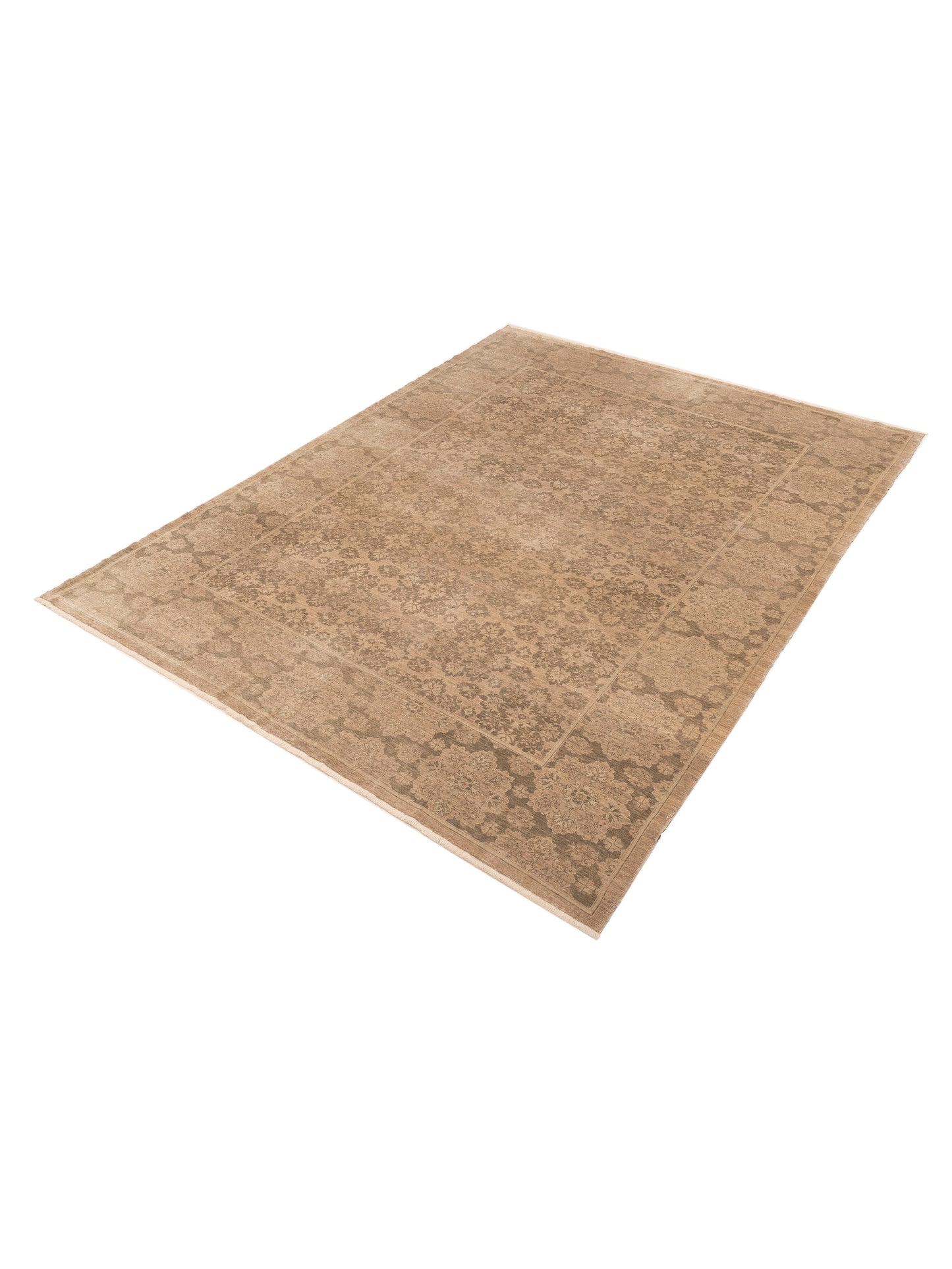 Yasemin Damar Beige Green 9.3x11.10 Hand Knotted Rug