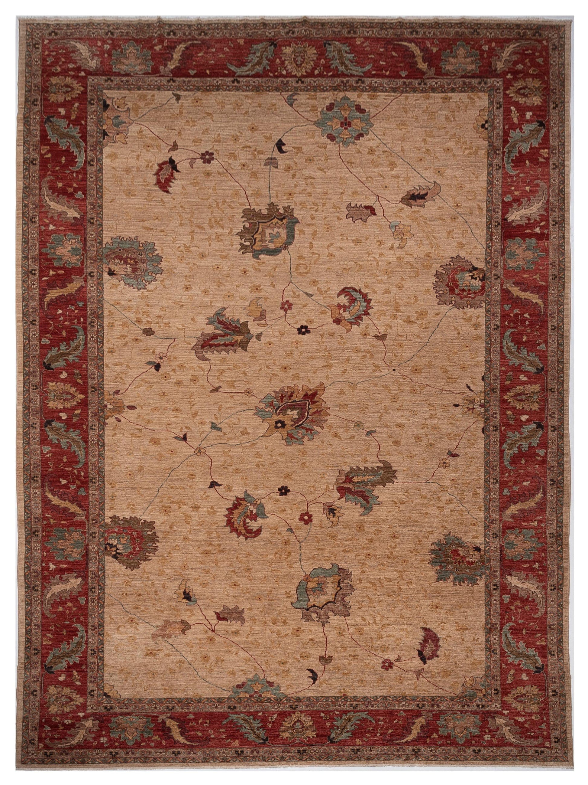 Pasha Elvan  Beige Red Traditional