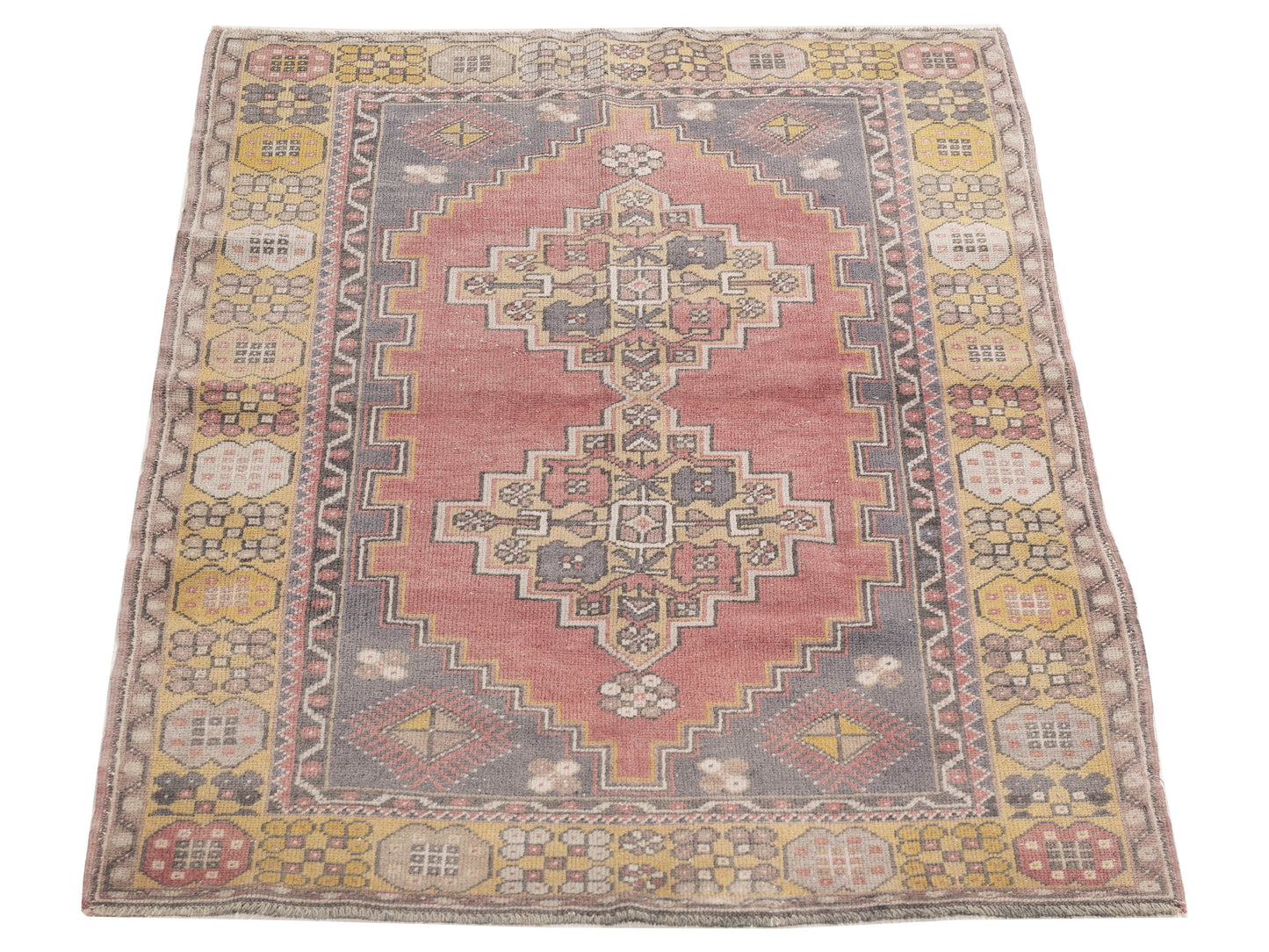 Old Anatolian 154184 Pink Gold 3.10x5.11 Hand Knotted Rug