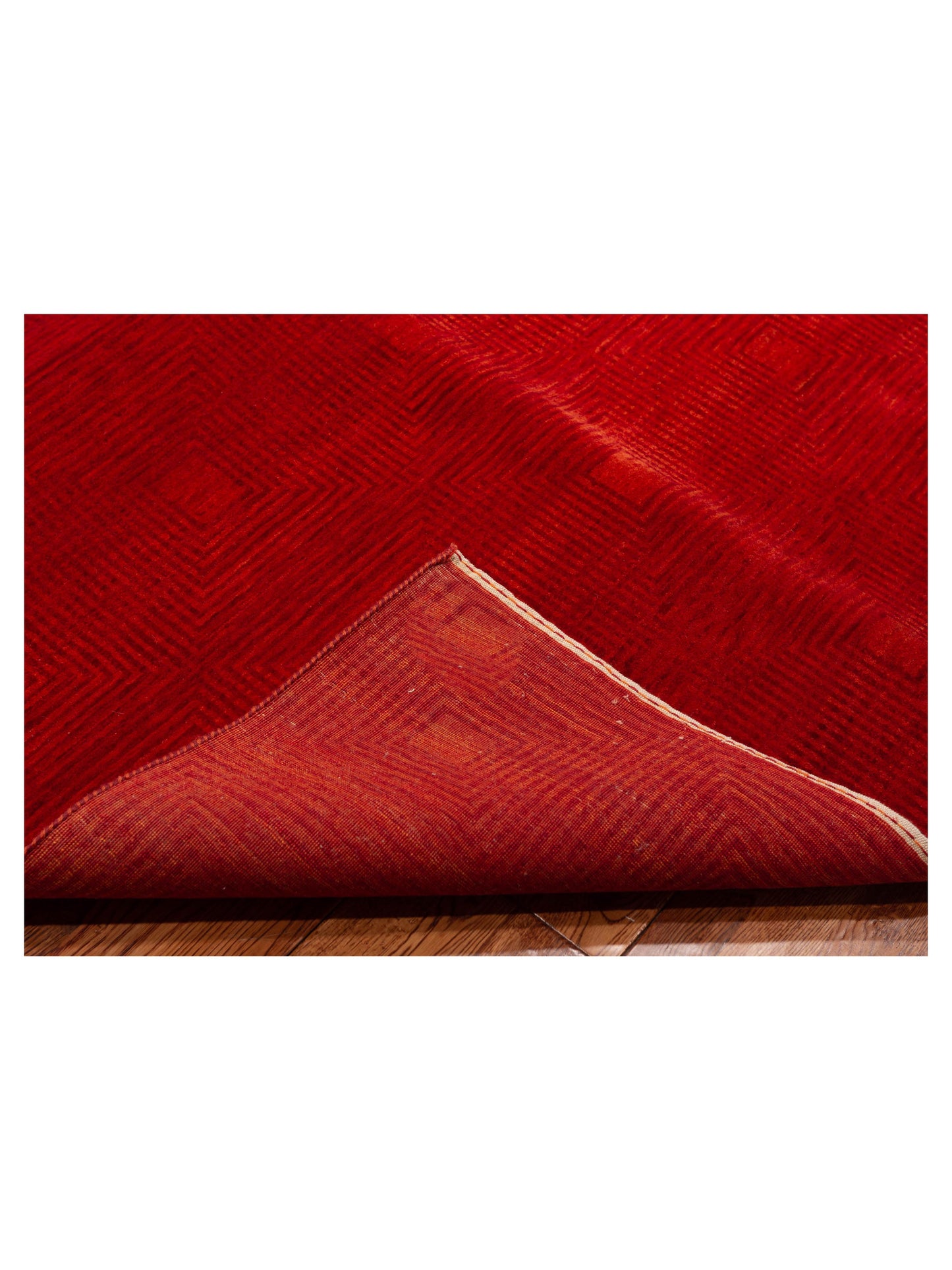Loribaft 108462 Red Red 8.10x11.10 Hand Knotted Rug