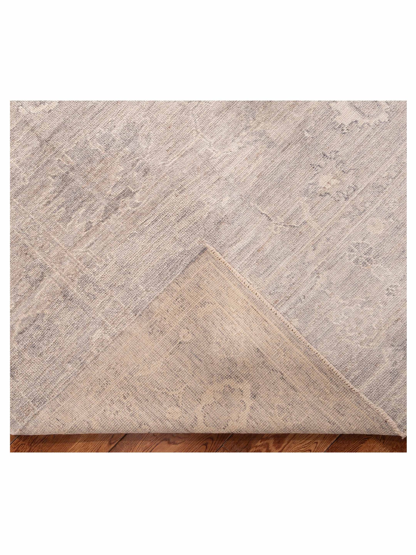 Angora Oushak 156213 Gray Gray 9.2x12.2 Hand Knotted Rug