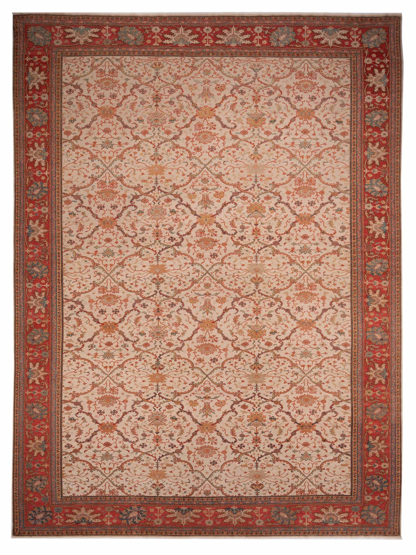 Pasha Antique Loom  Ivory Rust Transitional