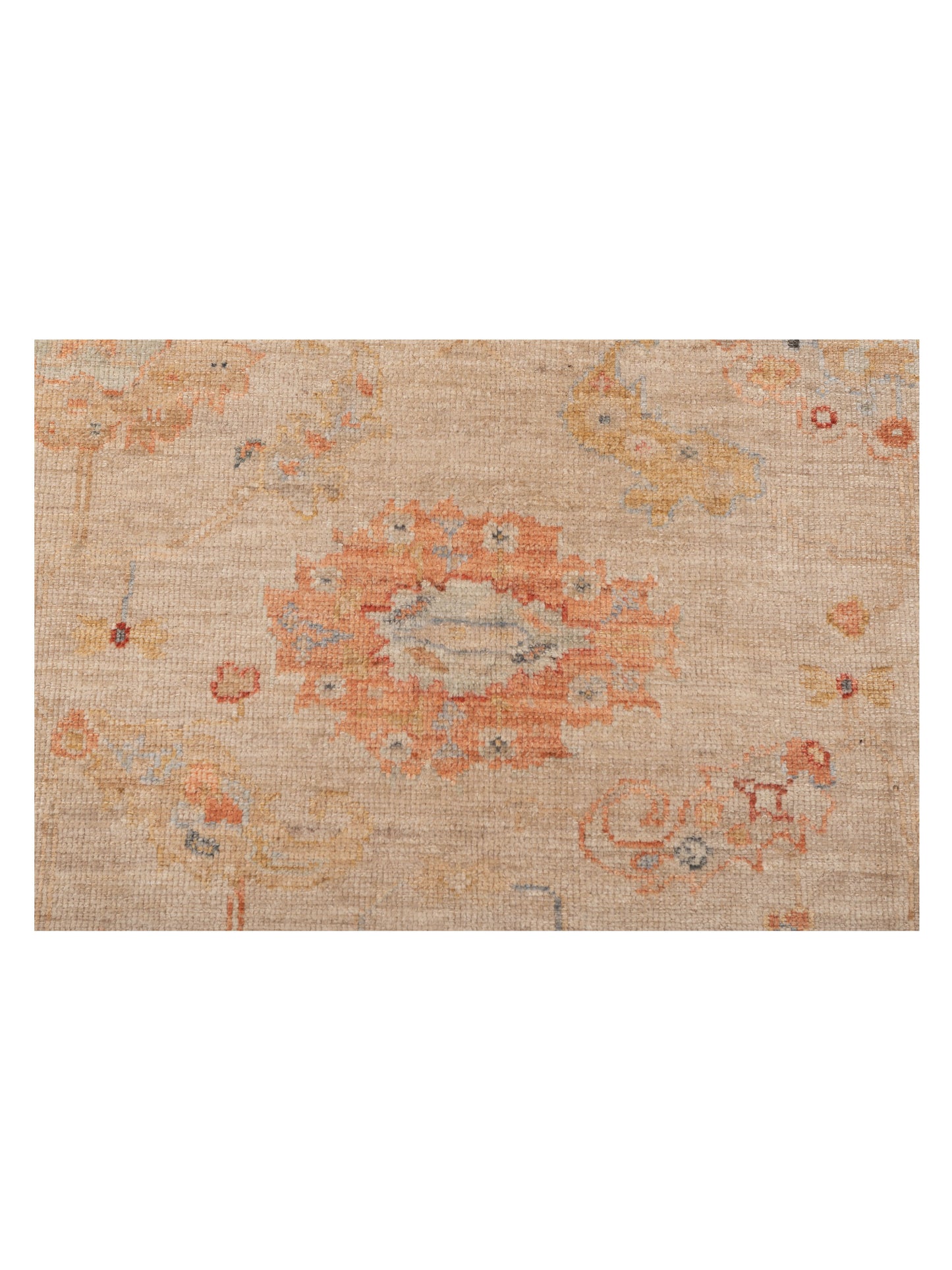 Angora Oushak 149326 Beige Rust 6x13.2 Hand Knotted Rug
