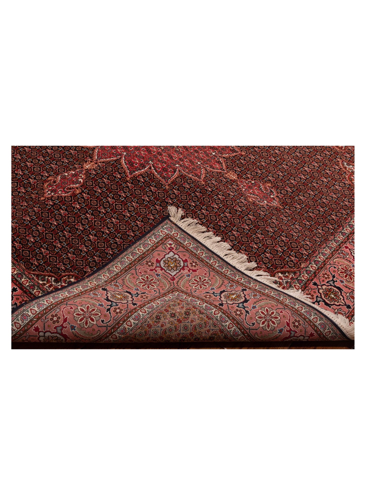 Mastersilk 118718 Black Pink 6.8x6.8 Hand Knotted Rug