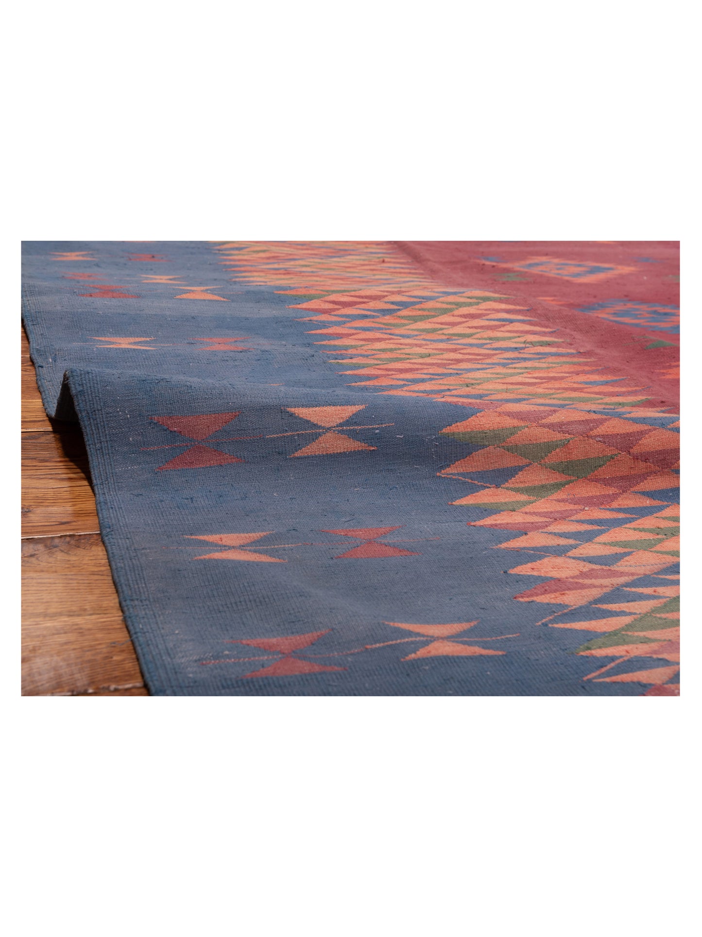 Transilvanian Kilim 25982 Pink Blue 9.3x12.7 Hand Woven Rug