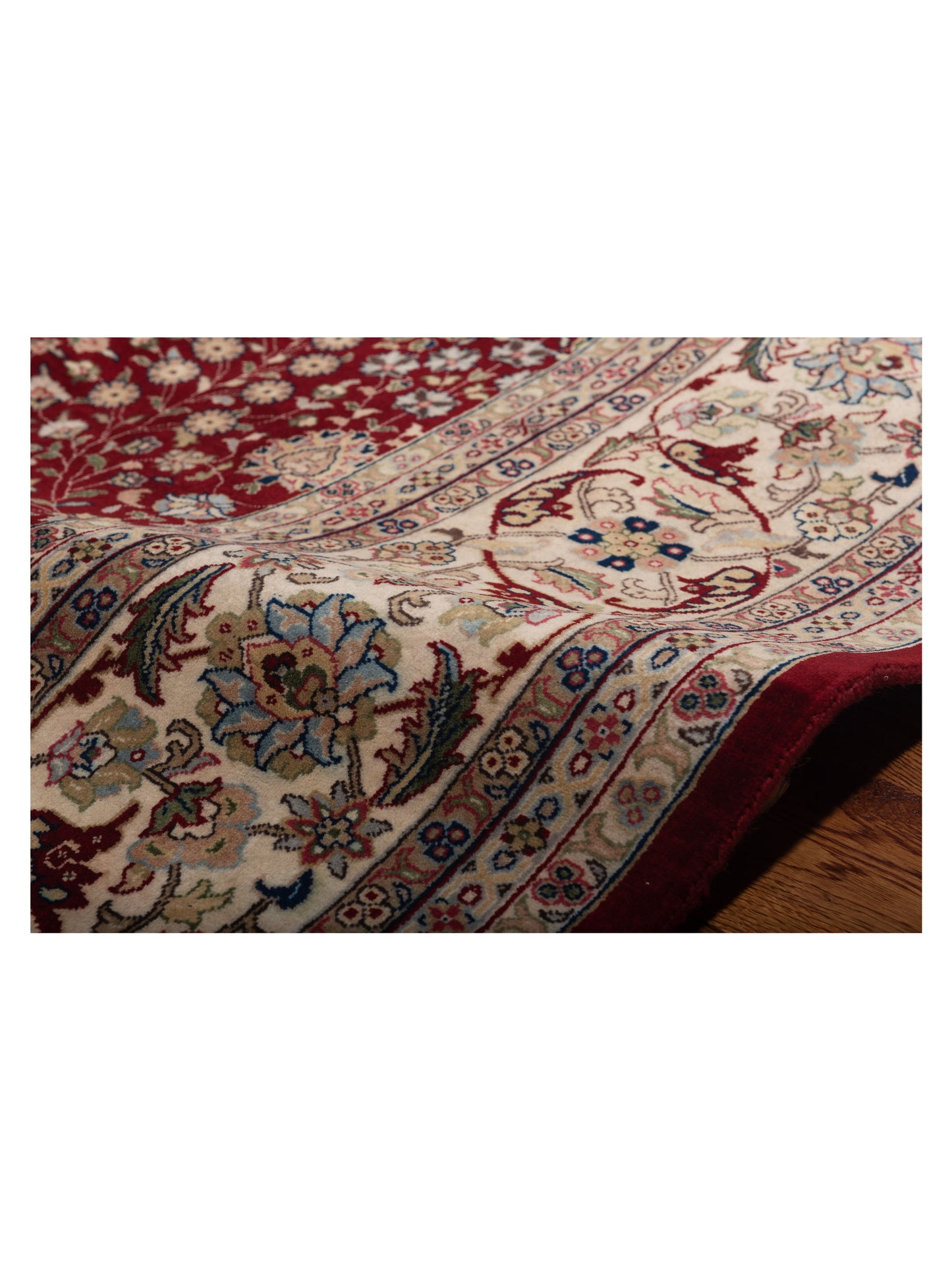 Hereke 121460 Red Ivory 8.2x10.1 Hand Knotted Rug