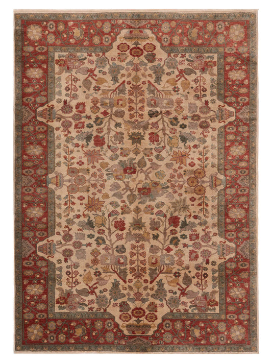 Pasha Antique Loom  Ivory Red Traditional