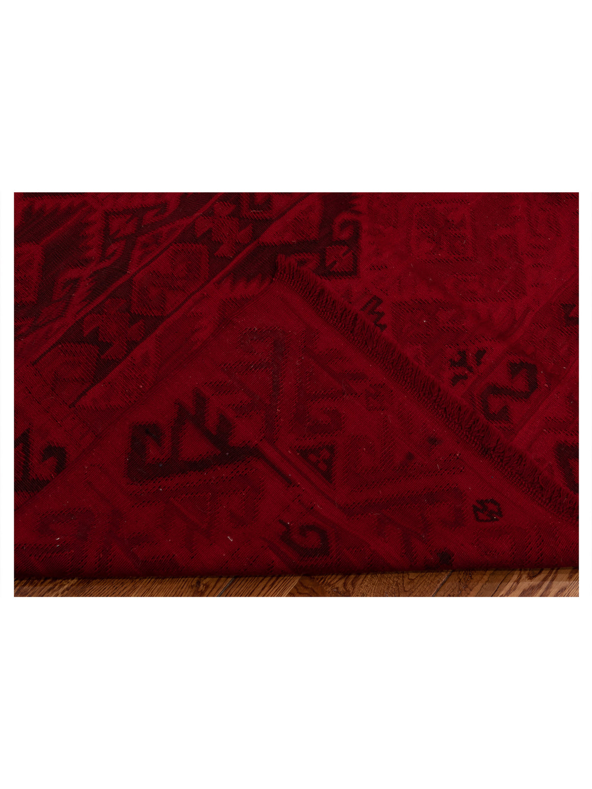 Transilvanian Kilim 70674 Red Red 7.3x9.3 Hand Woven Rug