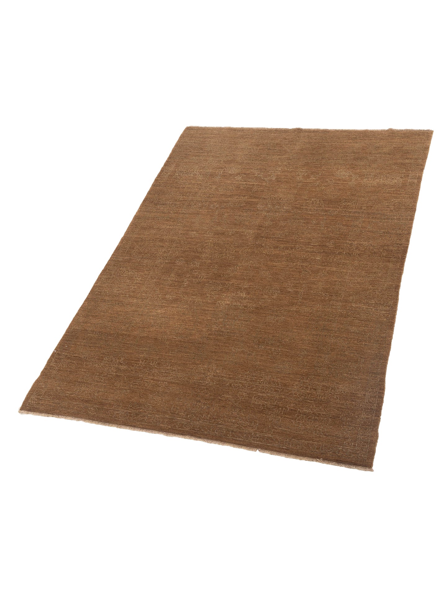 Defne Emerald Brown Green 6x8.11 Hand Knotted Rug
