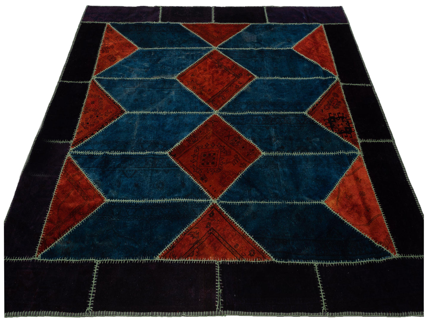 Turkish Vestige Patchwork 114238 Multi 10x10 Hand Knotted Rug