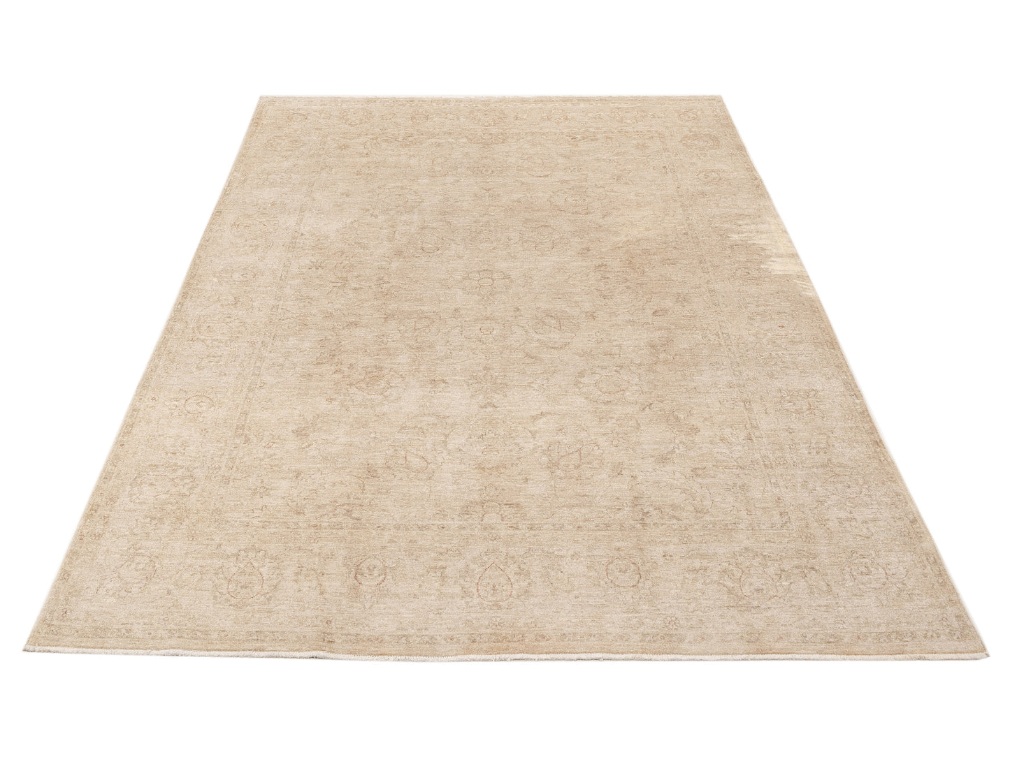 Sultan 112777 Ivory Blue 8.10x12 Hand Knotted Rug
