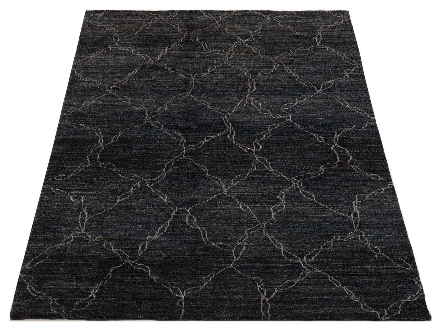 Tibetino 154015 Blue Blue 5.3x8 Hand Knotted Rug