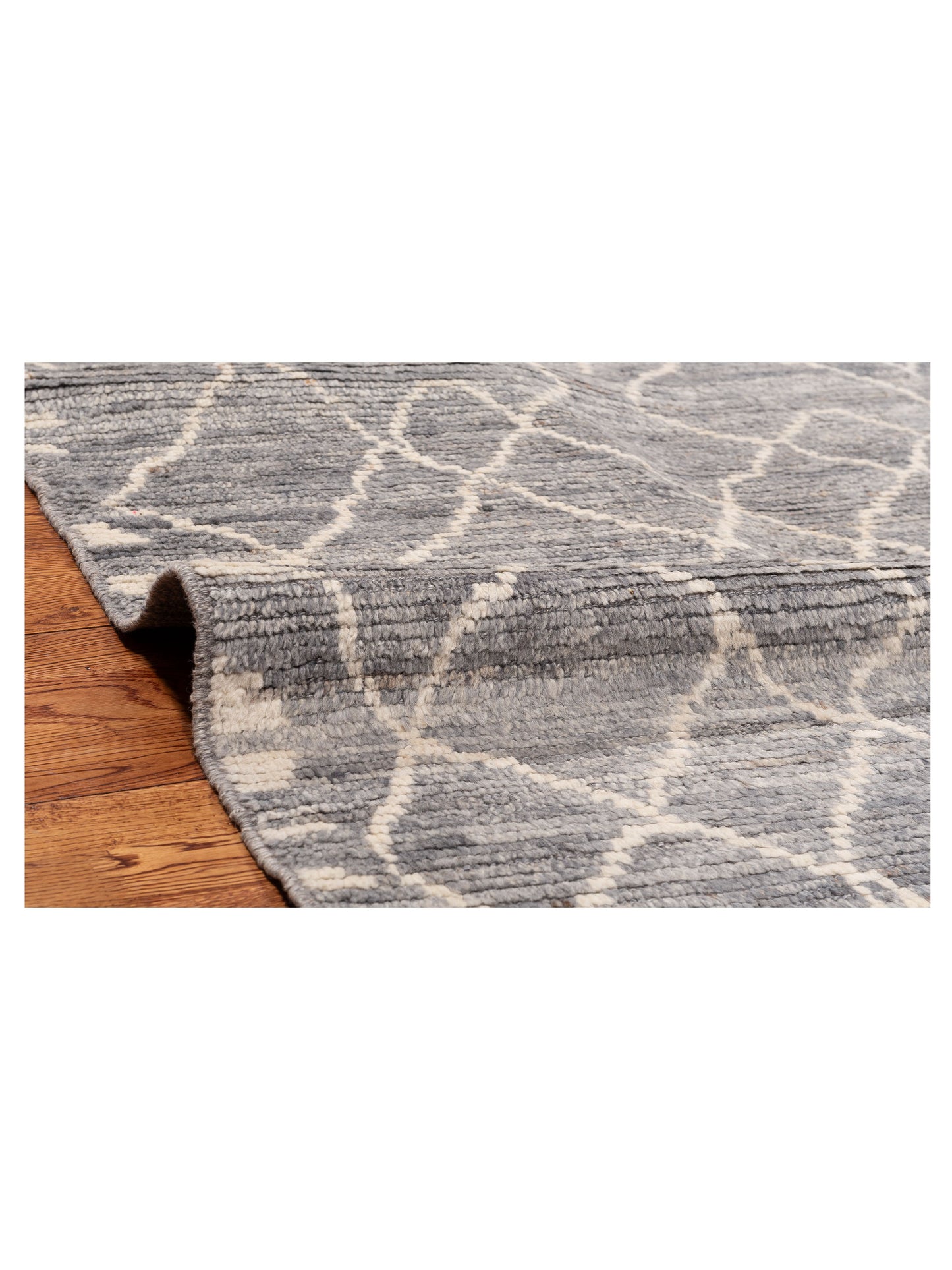 Berber Aspendos Gray Ivory 8.6x10.5 Hand Knotted Rug