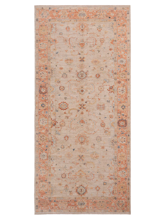 Anadol Angora Oushak  Ivory Rust Traditional