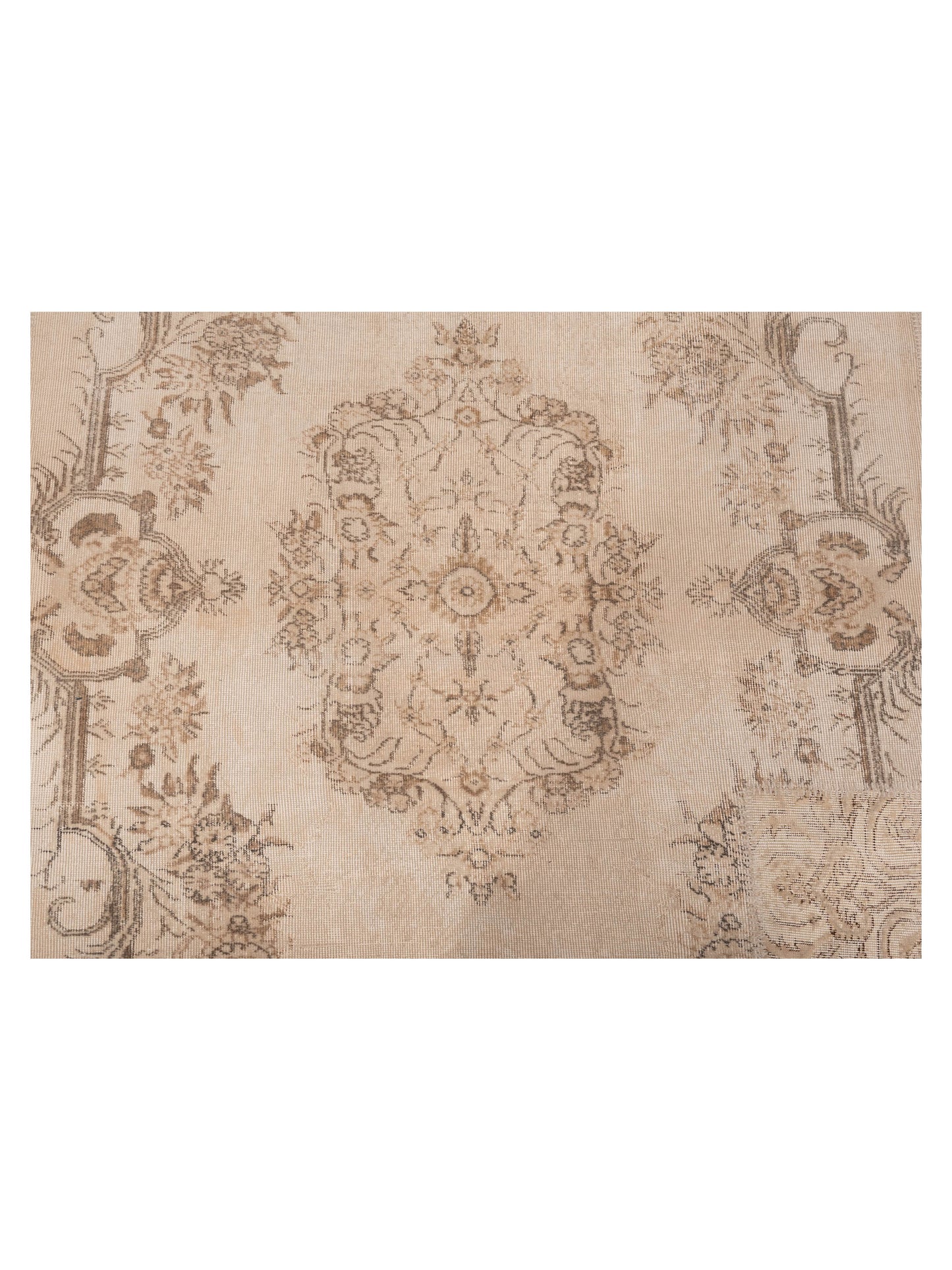Turkish Vestige Patchwork 130961 Natural 11.6x15.6 Hand Knotted Rug