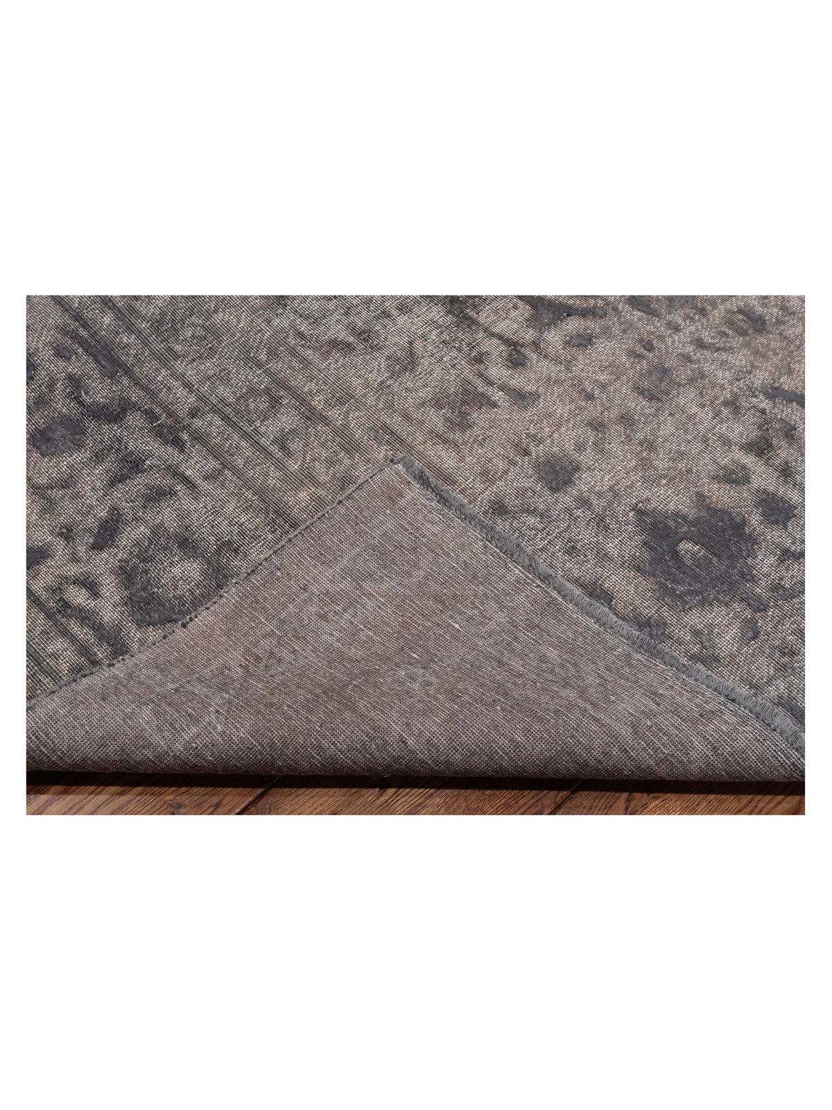 Vintage 130331 Gray 9.9x13 Hand Knotted Rug