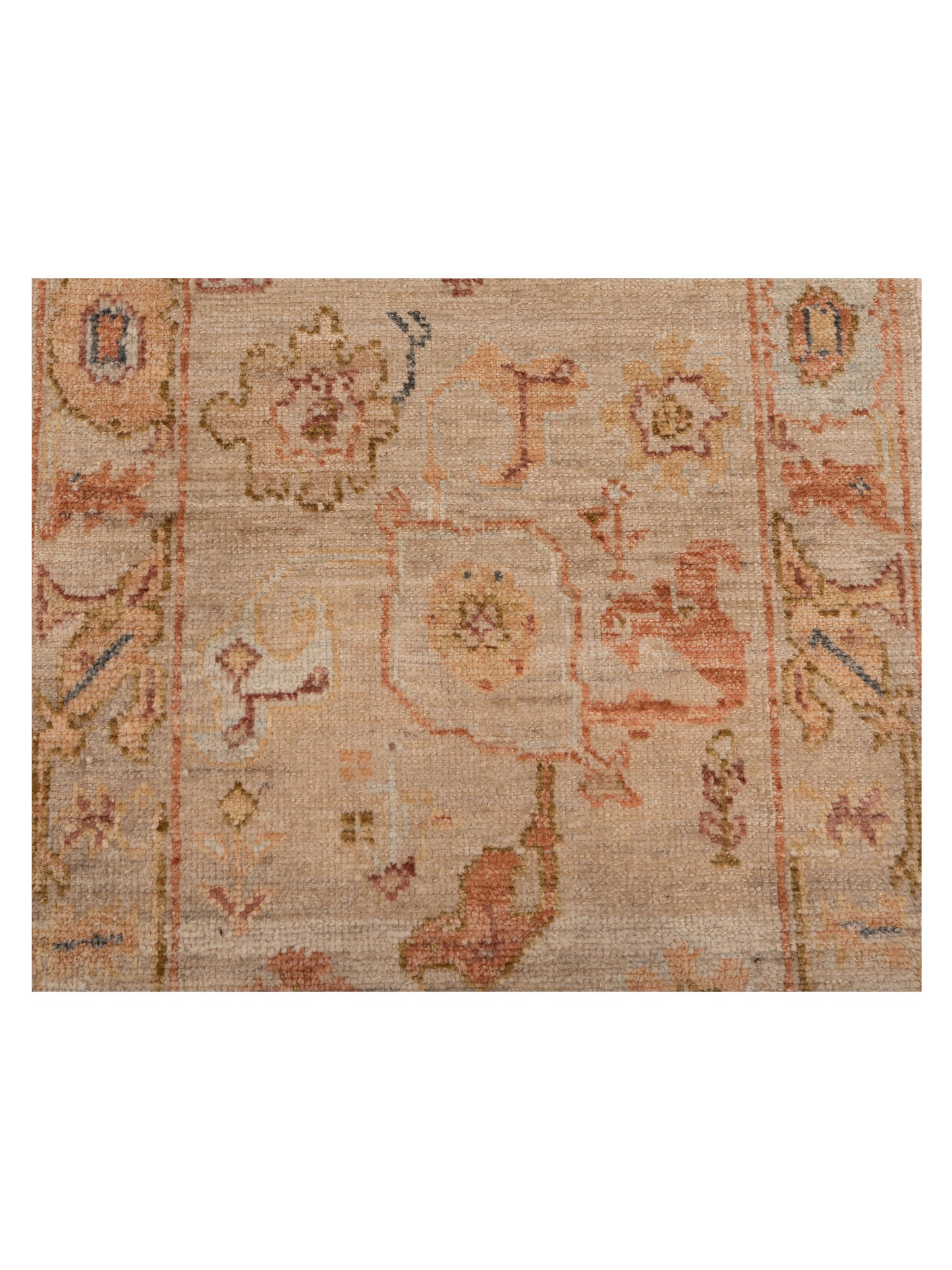 Angora Oushak 149527 Ivory Ivory 2.6x14 Hand Knotted Rug