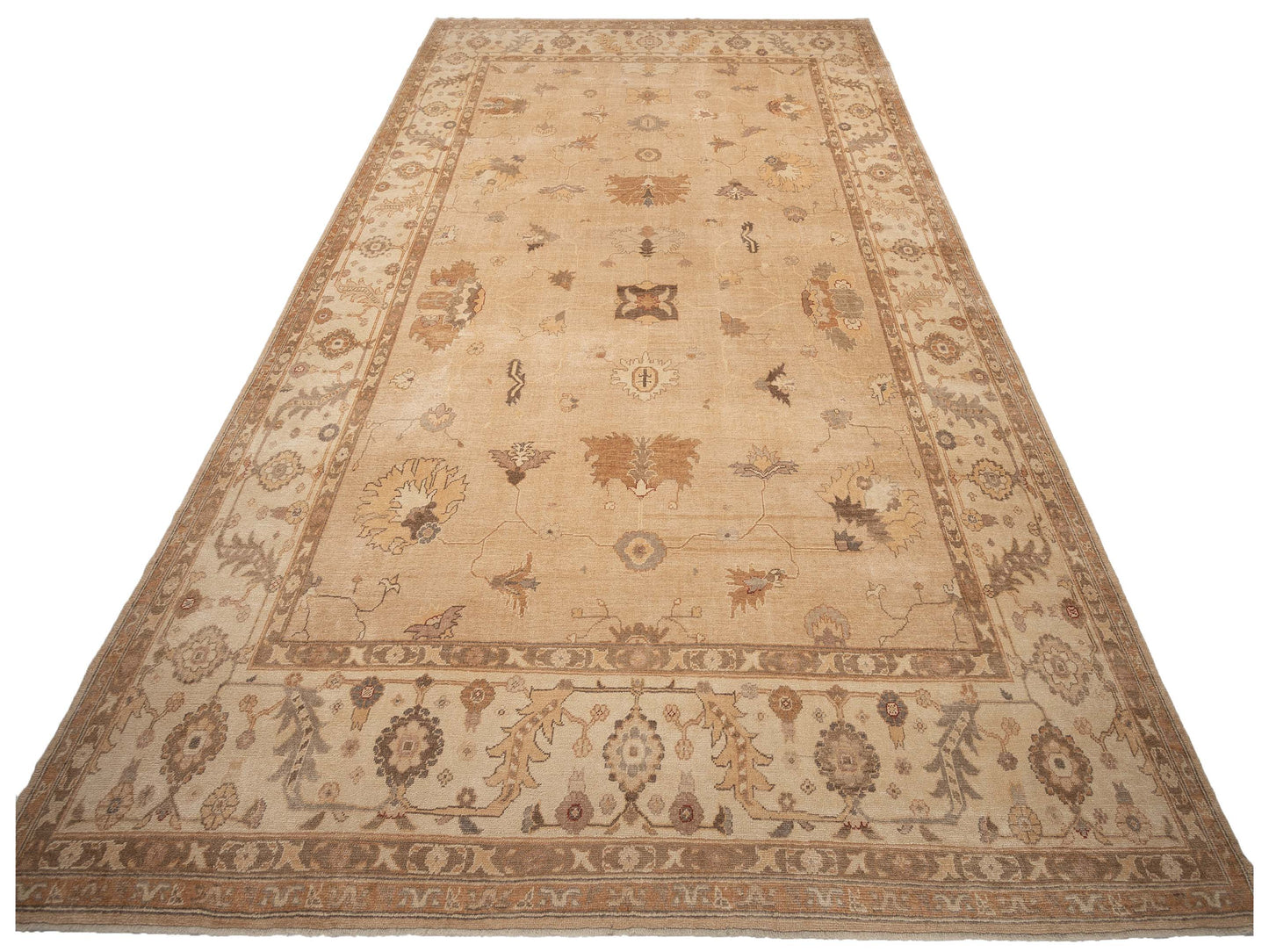Angora Oushak 92761 Cream Ivory 12.1x17.11 Hand Knotted Rug