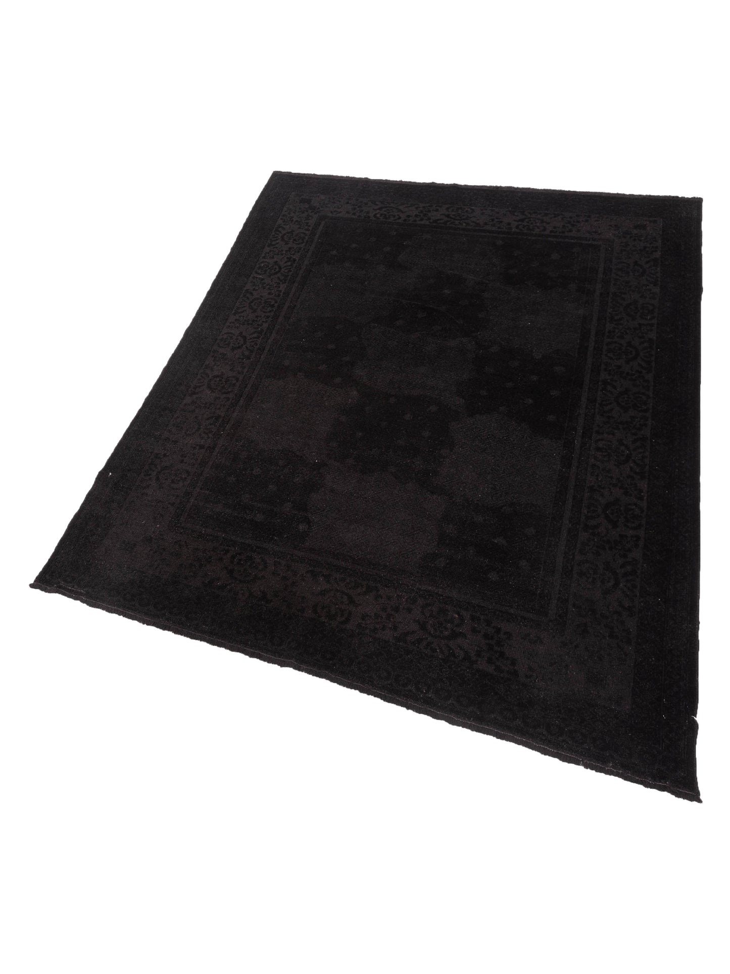 Vintage 108913 Black 6.10x8.6 Hand Knotted Rug