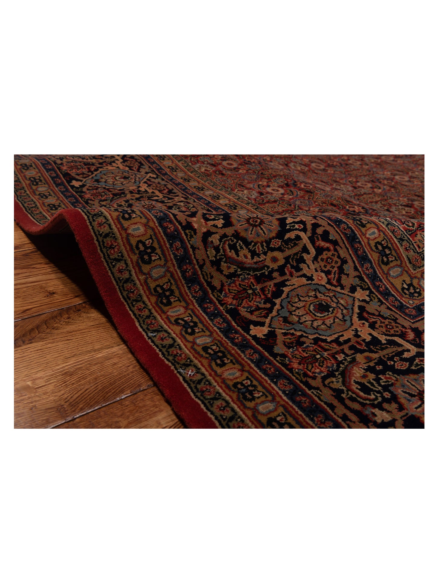 Sivas 123088 Orange Navy 8.2x9.9 Hand Knotted Rug