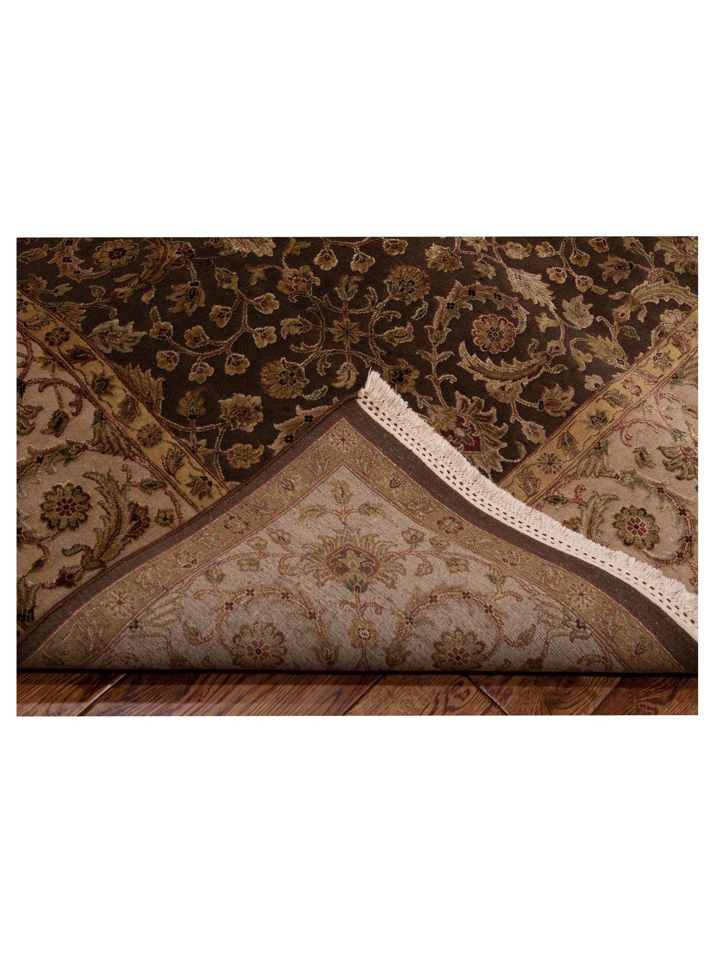 Imperial Silk 121032 Brown Beige 8.2x10.1 Hand Knotted Rug