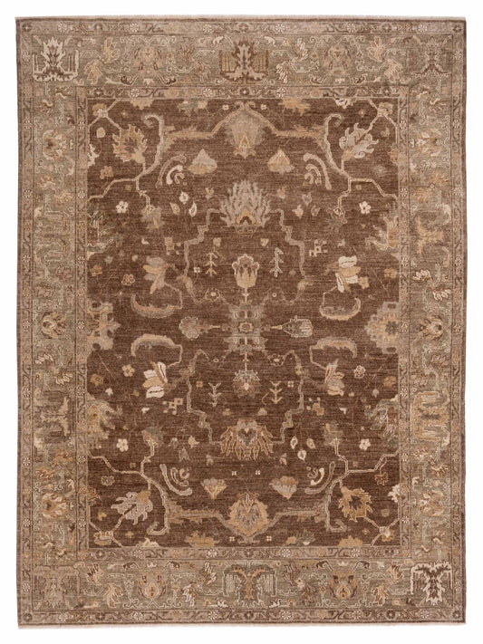 Anadol Angora Oushak  Brown Green Traditional