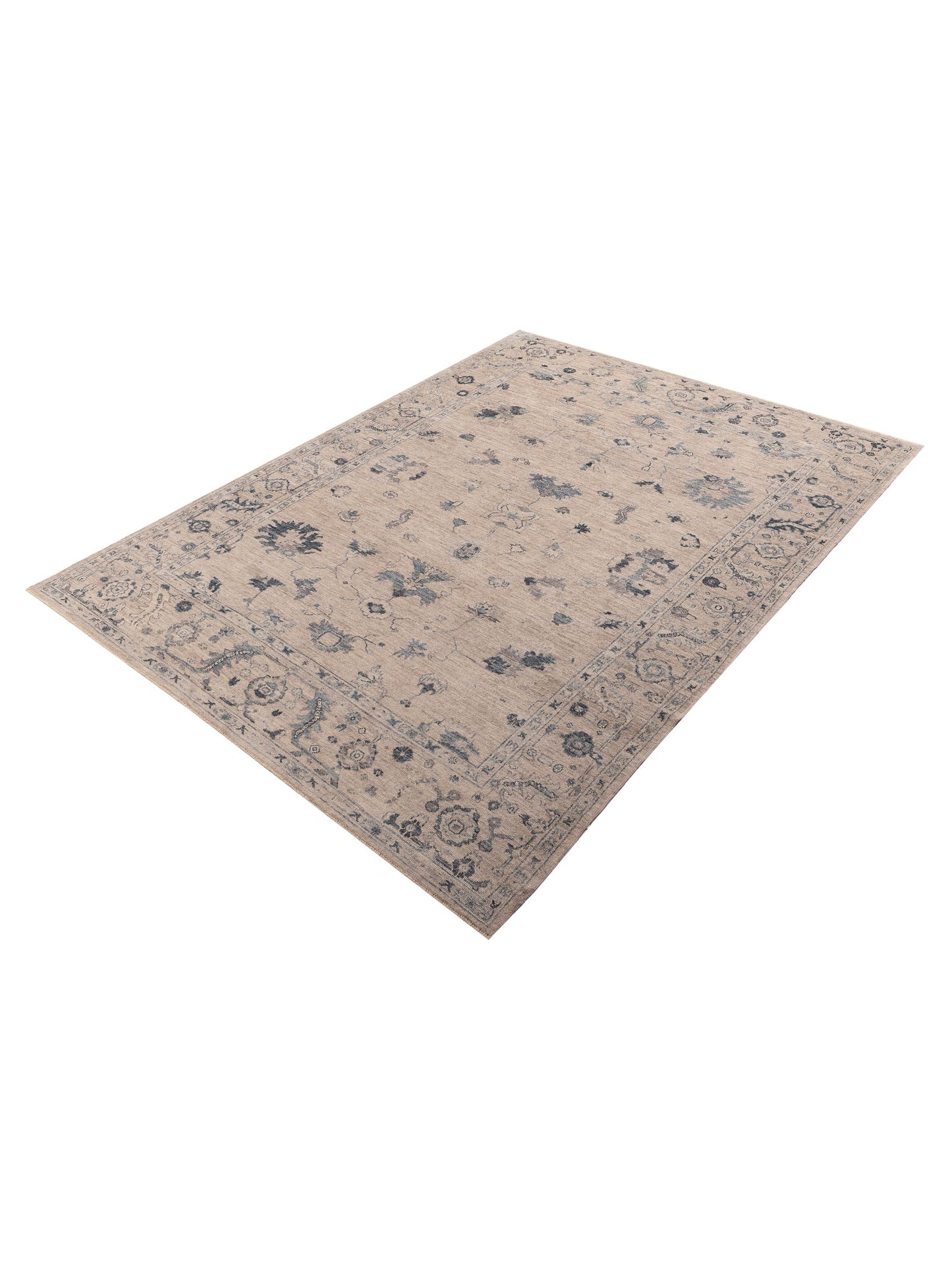 Angora Oushak 156158 Silver Silver 9.1x12.3 Hand Knotted Rug