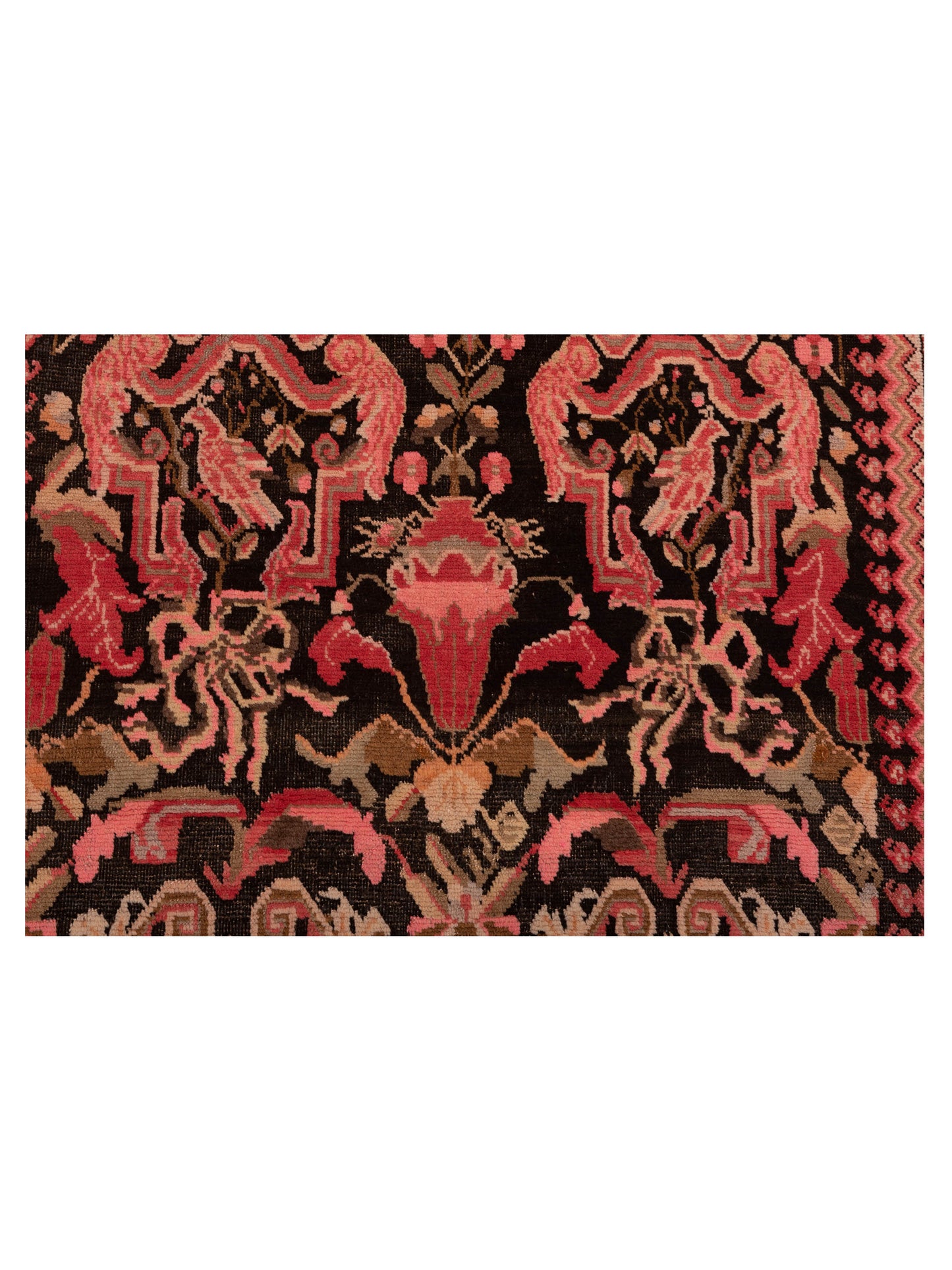 Old Anatolian 148531 Black Pink 4.5x6.5 Hand Knotted Rug