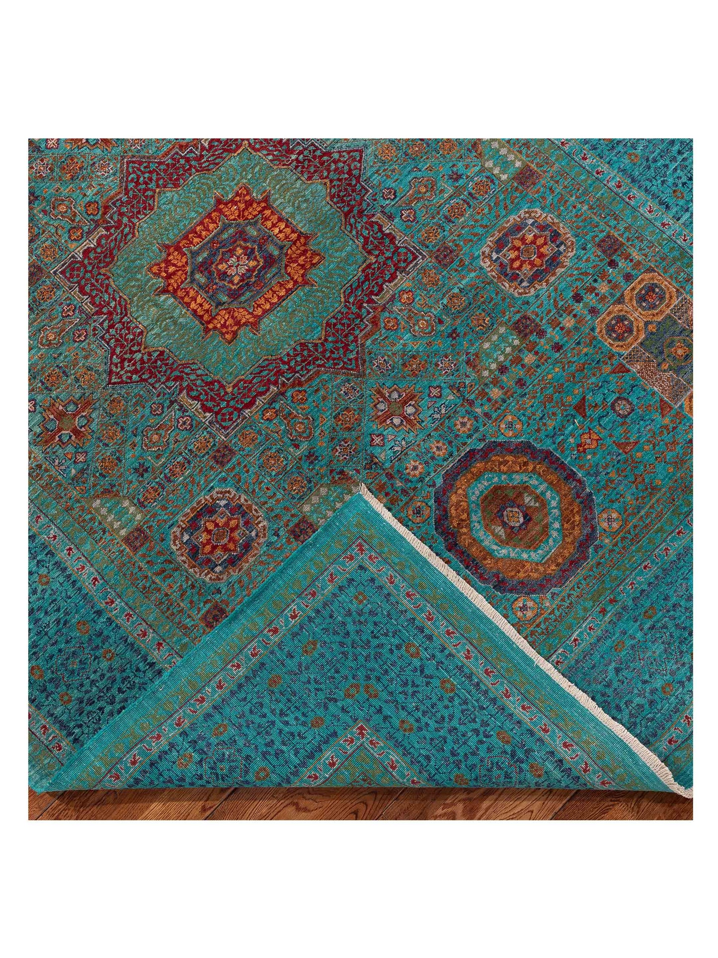 Artisan Mamluk 154729 Blue Blue 5.11x8 Hand Knotted Rug