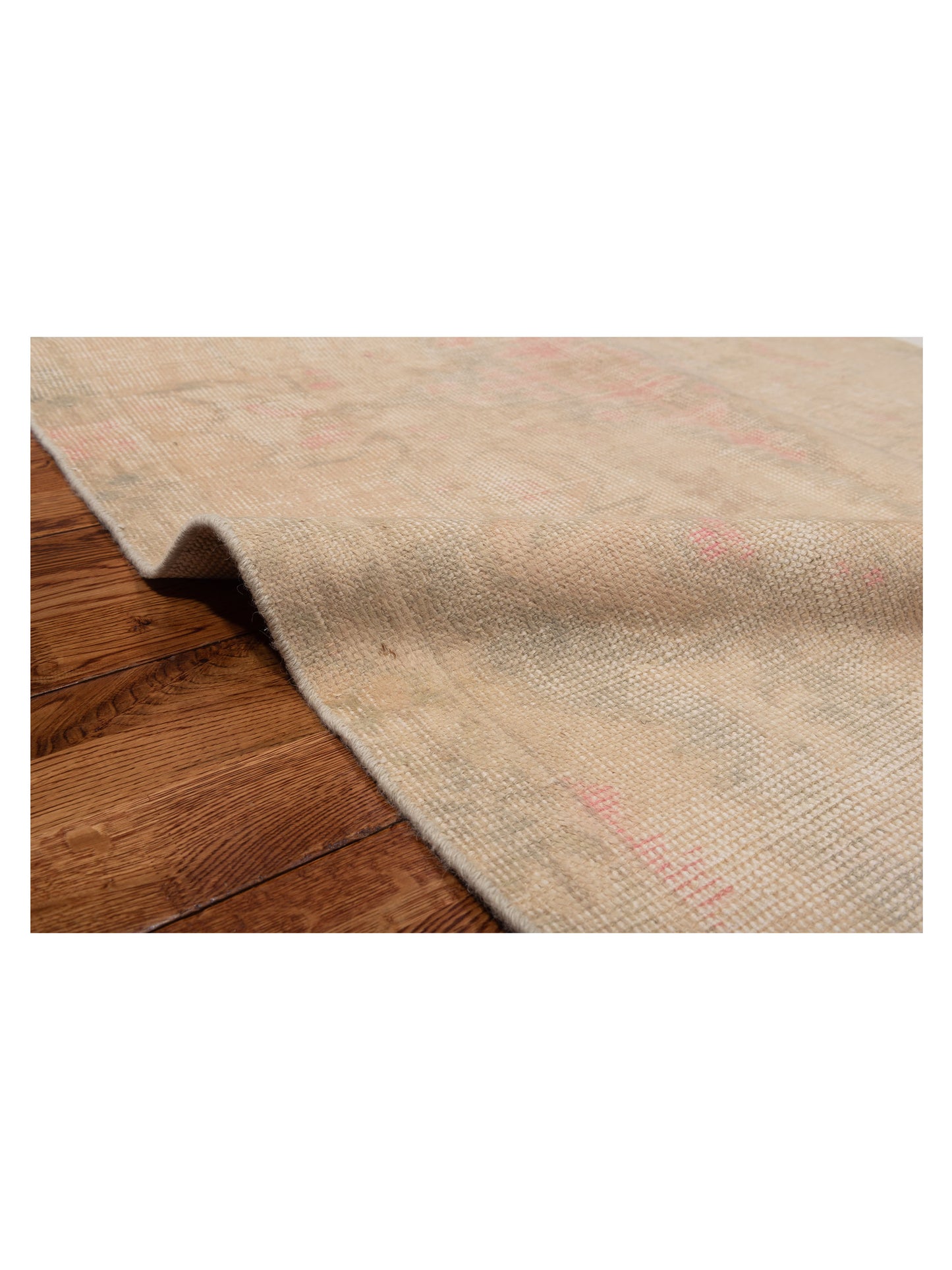 Old Anatolian 131122 Green Pink 4.2x7.2 Hand Knotted Rug