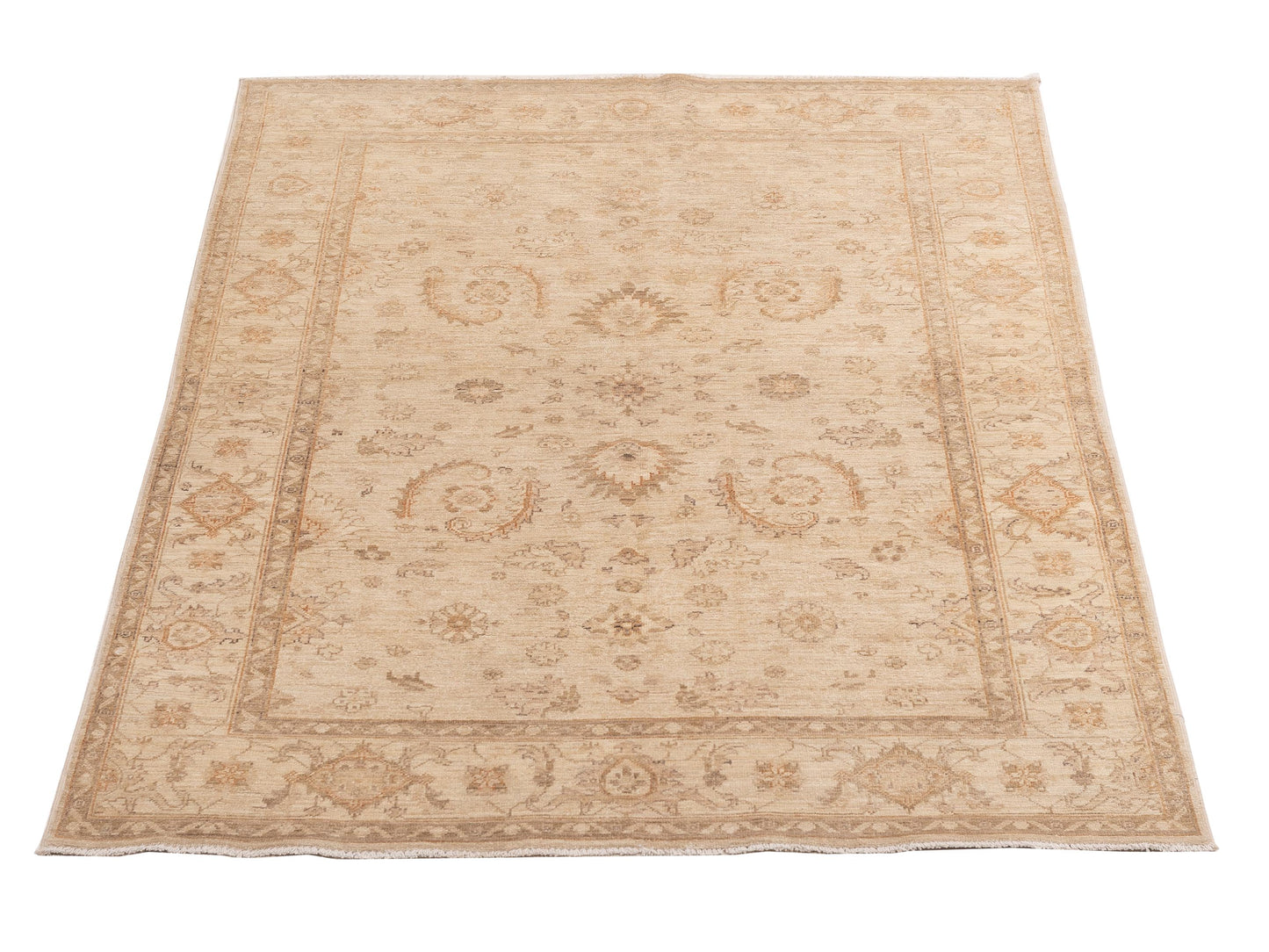 Sultan 153663 Silver Ivory 4.10x6.6 Hand Knotted Rug