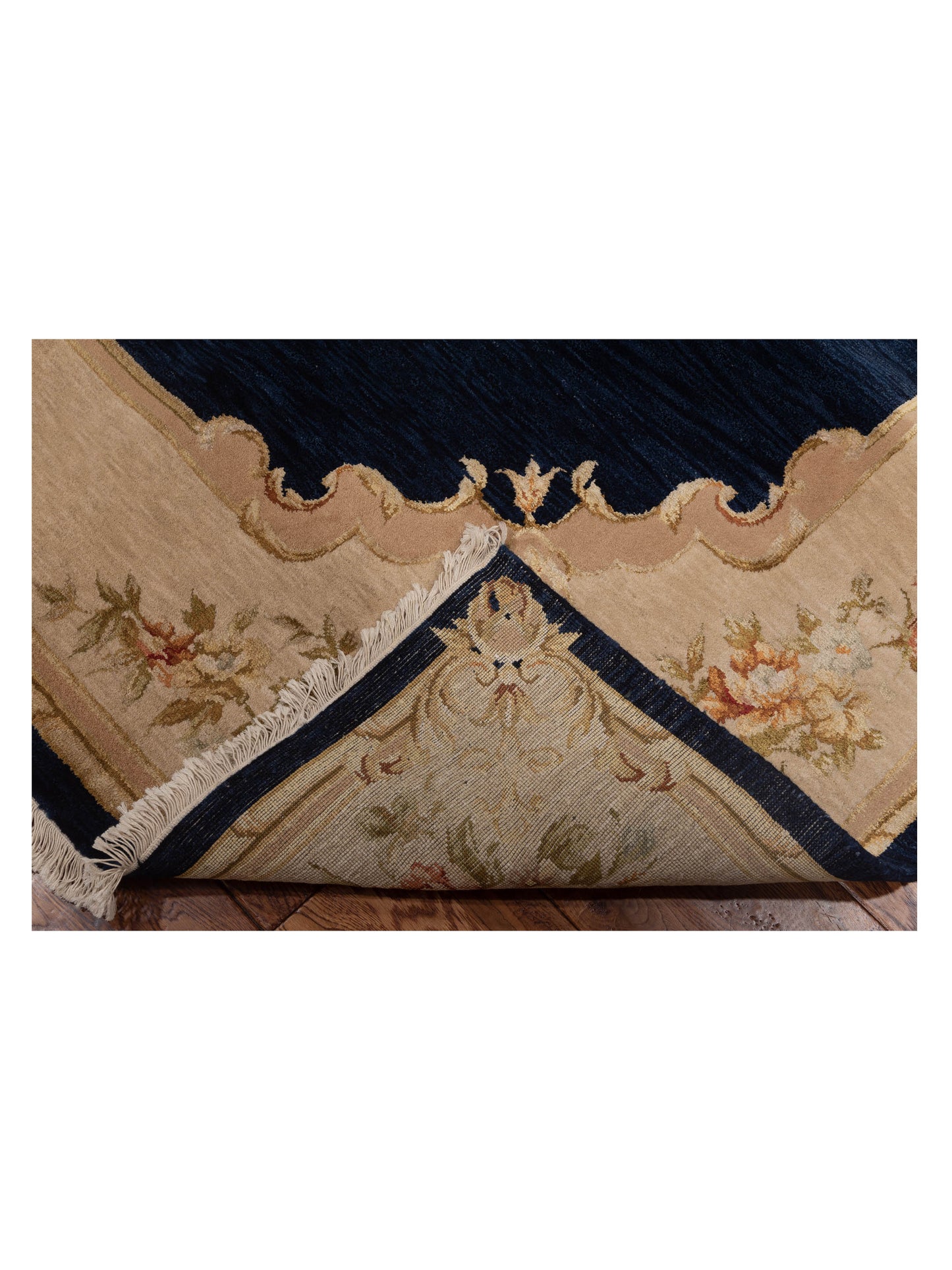 Imperial Silk 105754 Blue Ivory 7.10x9.10 Hand Knotted Rug