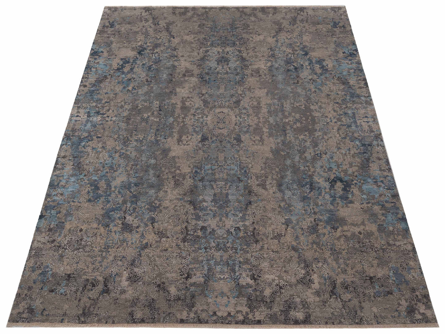 Dazzling 142719 Silver Gray 10.1x14 Hand Knotted Rug