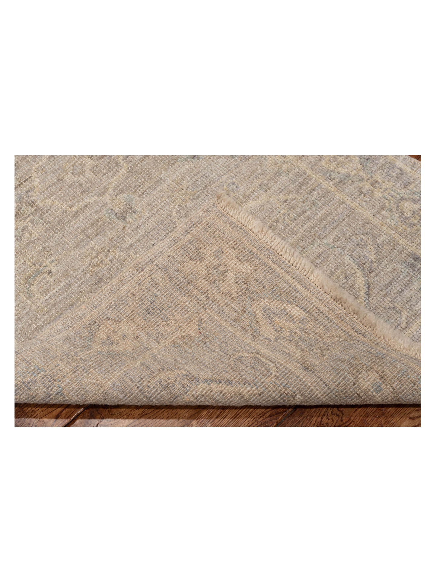 Angora Oushak 147015 Light Gray Light Gray 2.8x7.9 Hand Knotted Rug