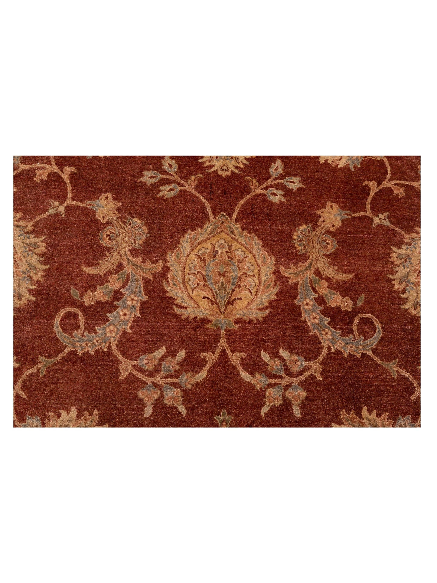Ghazani 115642 Rust Ivory 8.11x11.11 Hand Knotted Rug