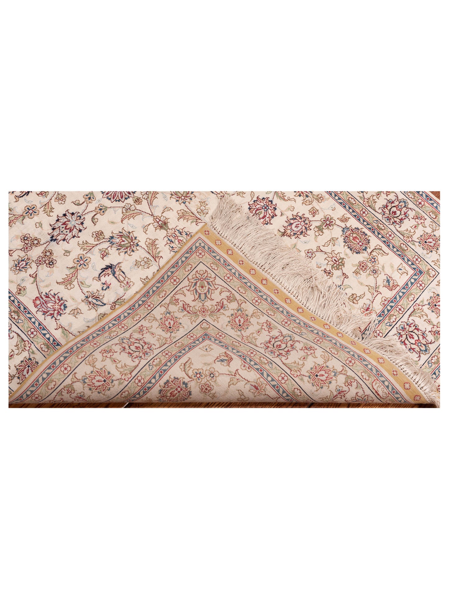 Pure Silk 107113 Ivory Ivory 2.7x8.1 Hand Knotted Rug