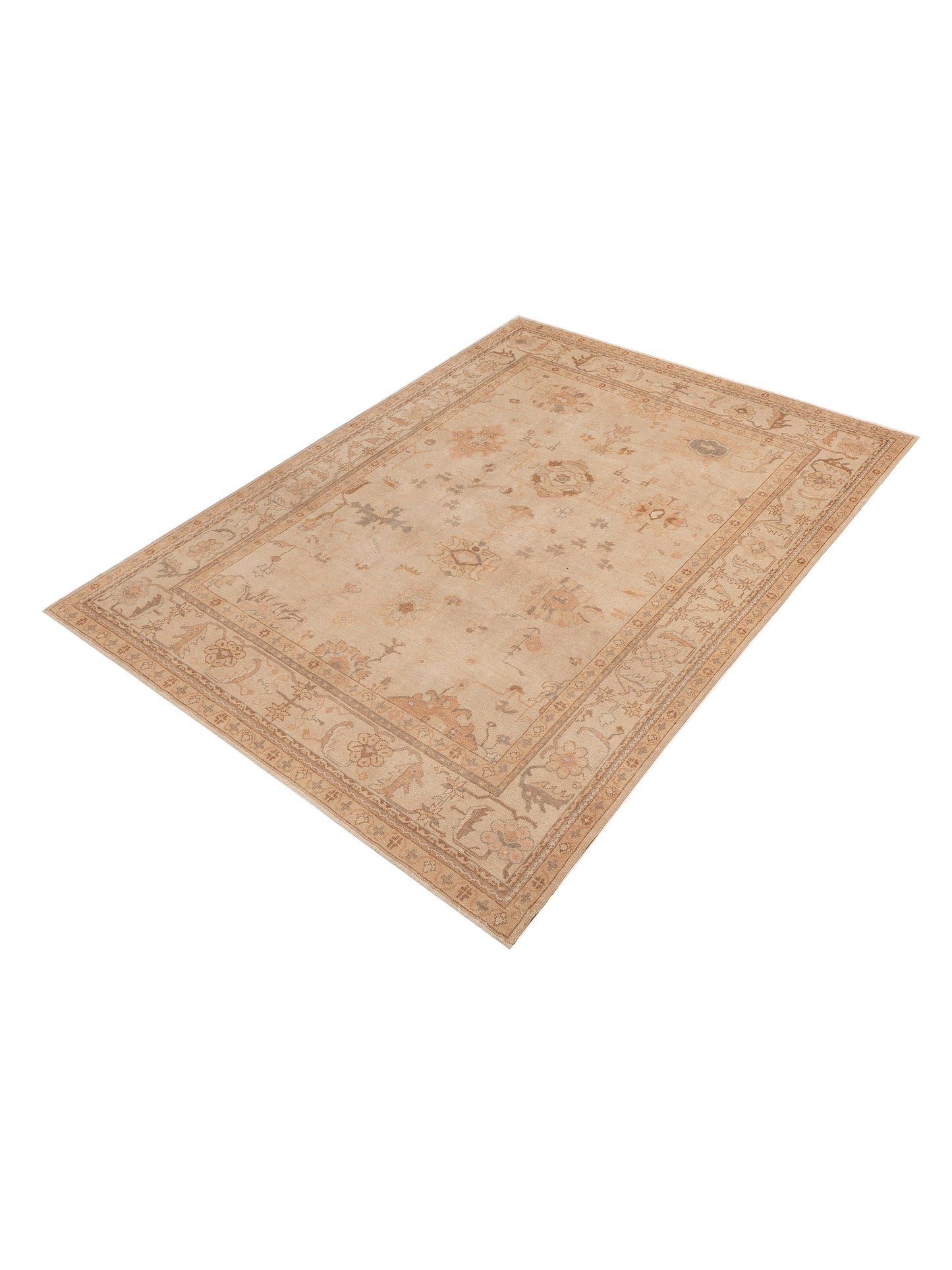 Anadol Oushak 108104 Cream Cream 9.2x12.3 Hand Knotted Rug